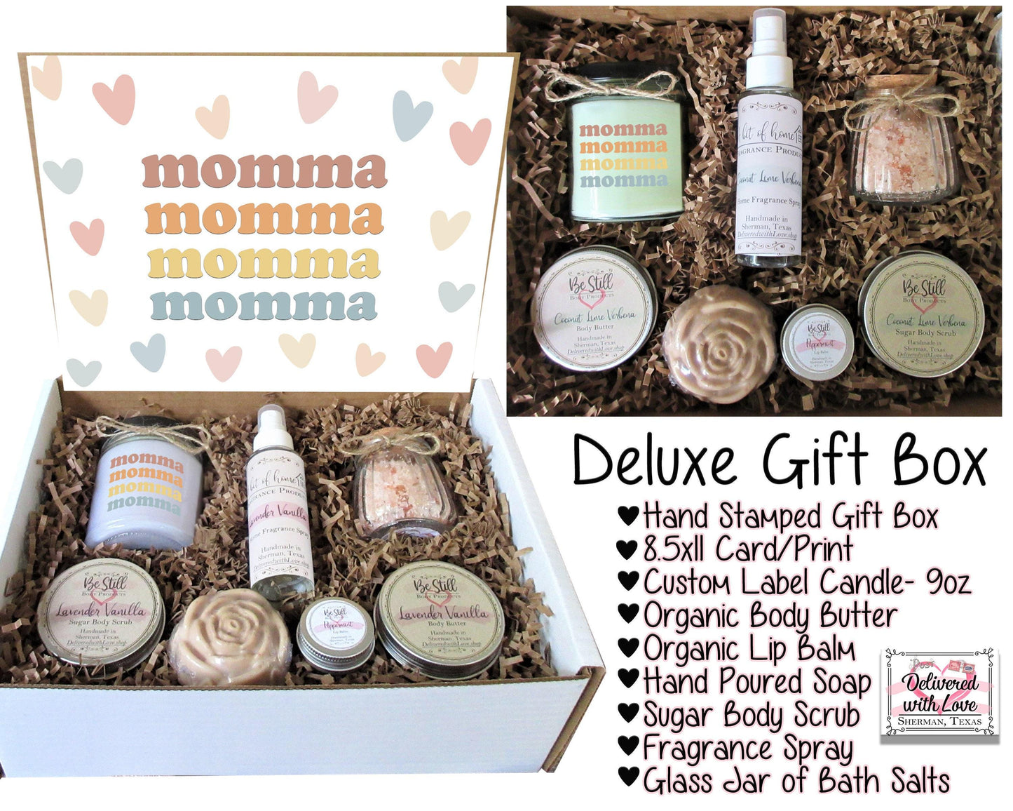 Momma Gift Box | Boho Gift Box | Self Care Gift Box | New Mom Care Package | Mama Spa Gift Box | Gift for Mom, New Mom, Friend