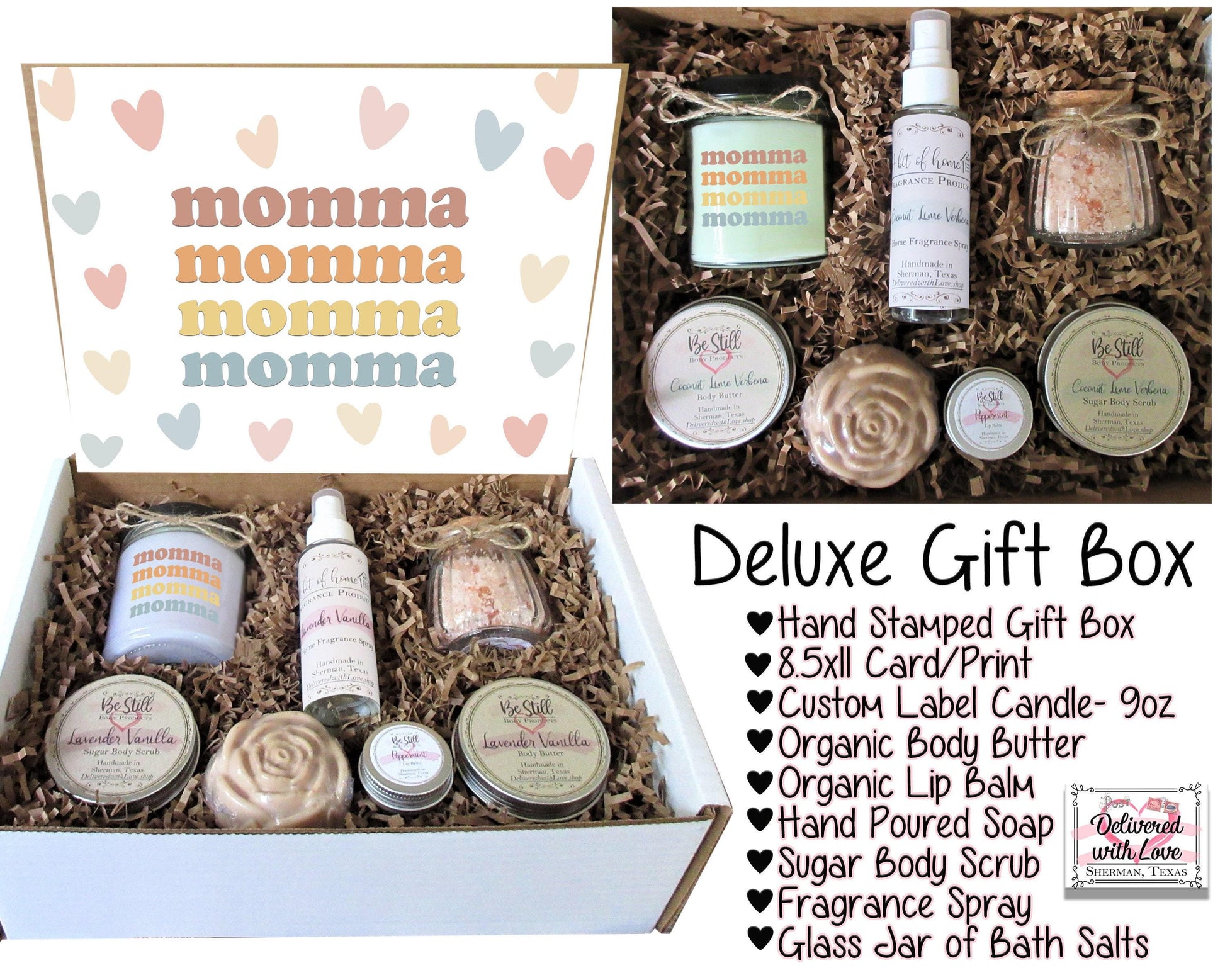 Momma Gift Box | Boho Gift Box | Self Care Gift Box | New Mom Care Package | Mama Spa Gift Box | Gift for Mom, New Mom, Friend