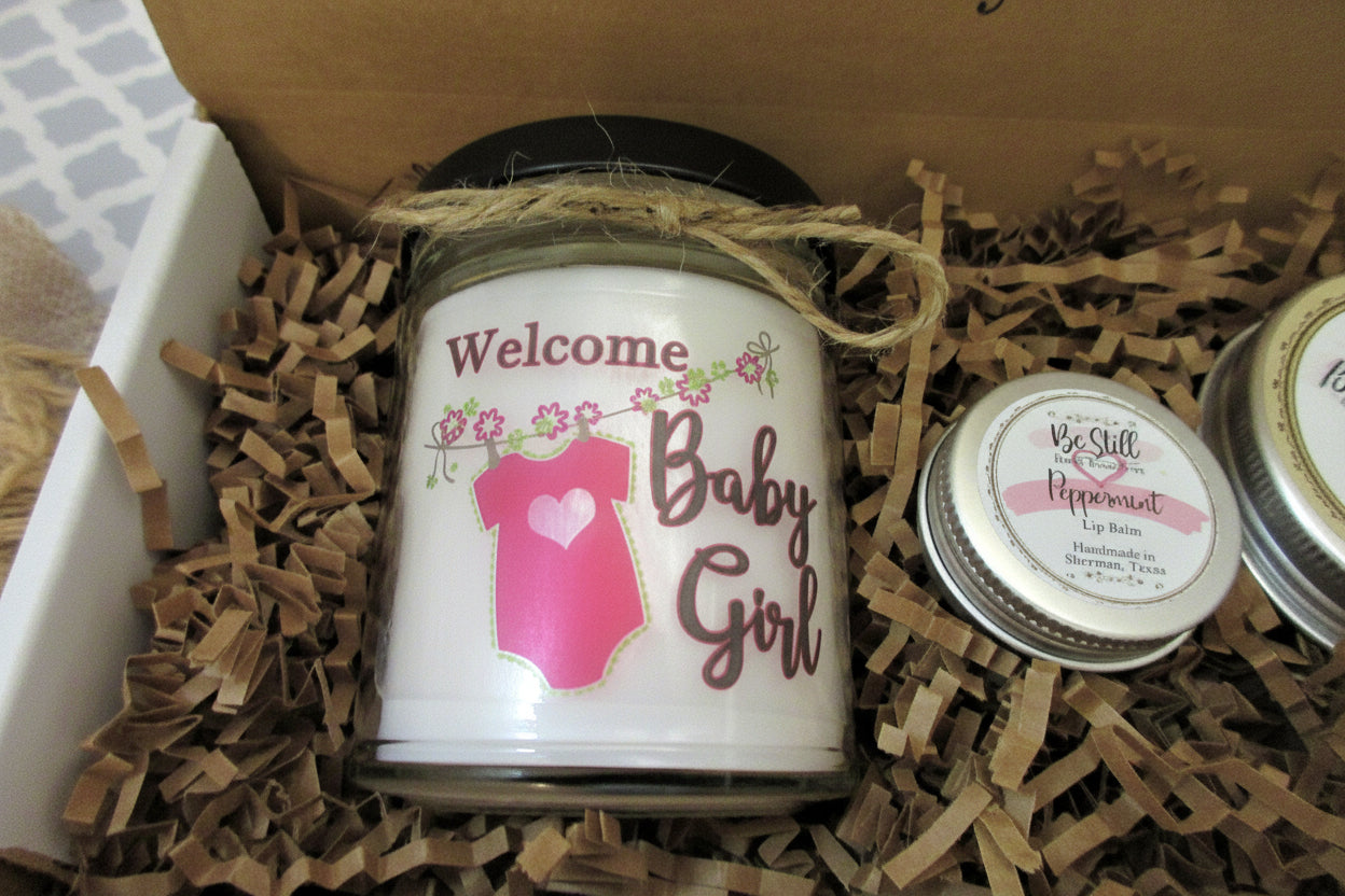 NEW MOM GIFT | Postpartum Care Package | Self Care Gift Box | Baby Girl Care Package | Sister, Friend, Daughter, Coworker, Niece, Cousin