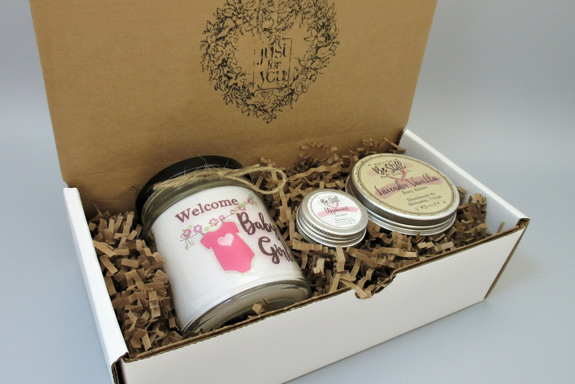 NEW MOM GIFT | Postpartum Care Package | Self Care Gift Box | Baby Girl Care Package | Sister, Friend, Daughter, Coworker, Niece, Cousin