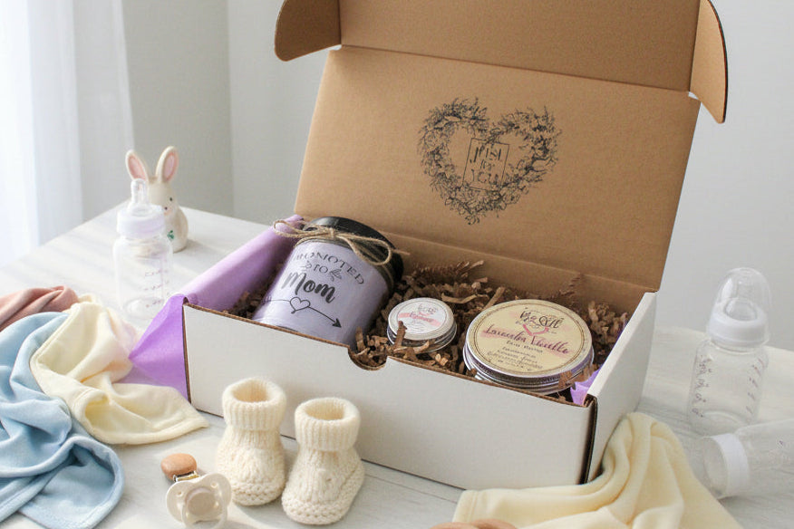 NEW MOM GIFT | Promoted to Mom | Postpartum Care Package | New Mother Gift Box | Self Care Gift Box | New Baby, Congratulations