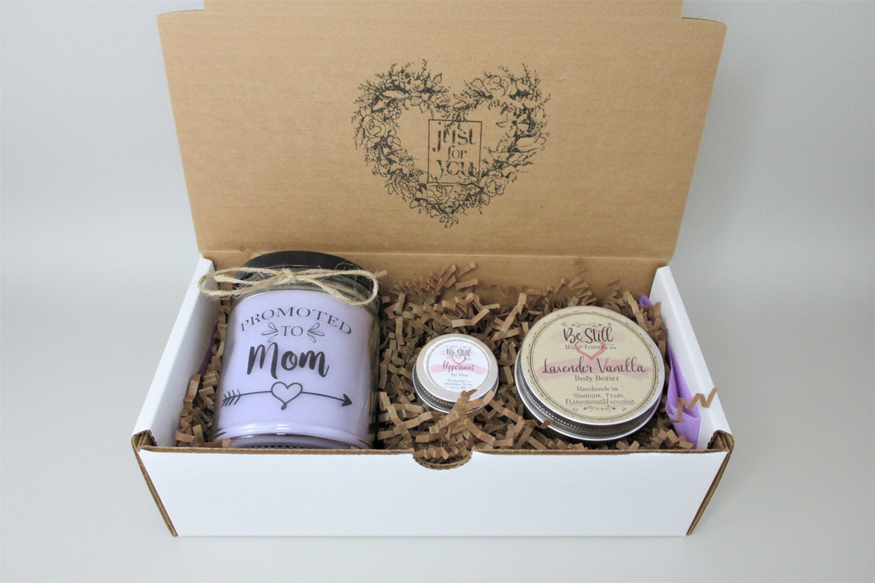 NEW MOM GIFT | Promoted to Mom | Postpartum Care Package | New Mother Gift Box | Self Care Gift Box | New Baby, Congratulations
