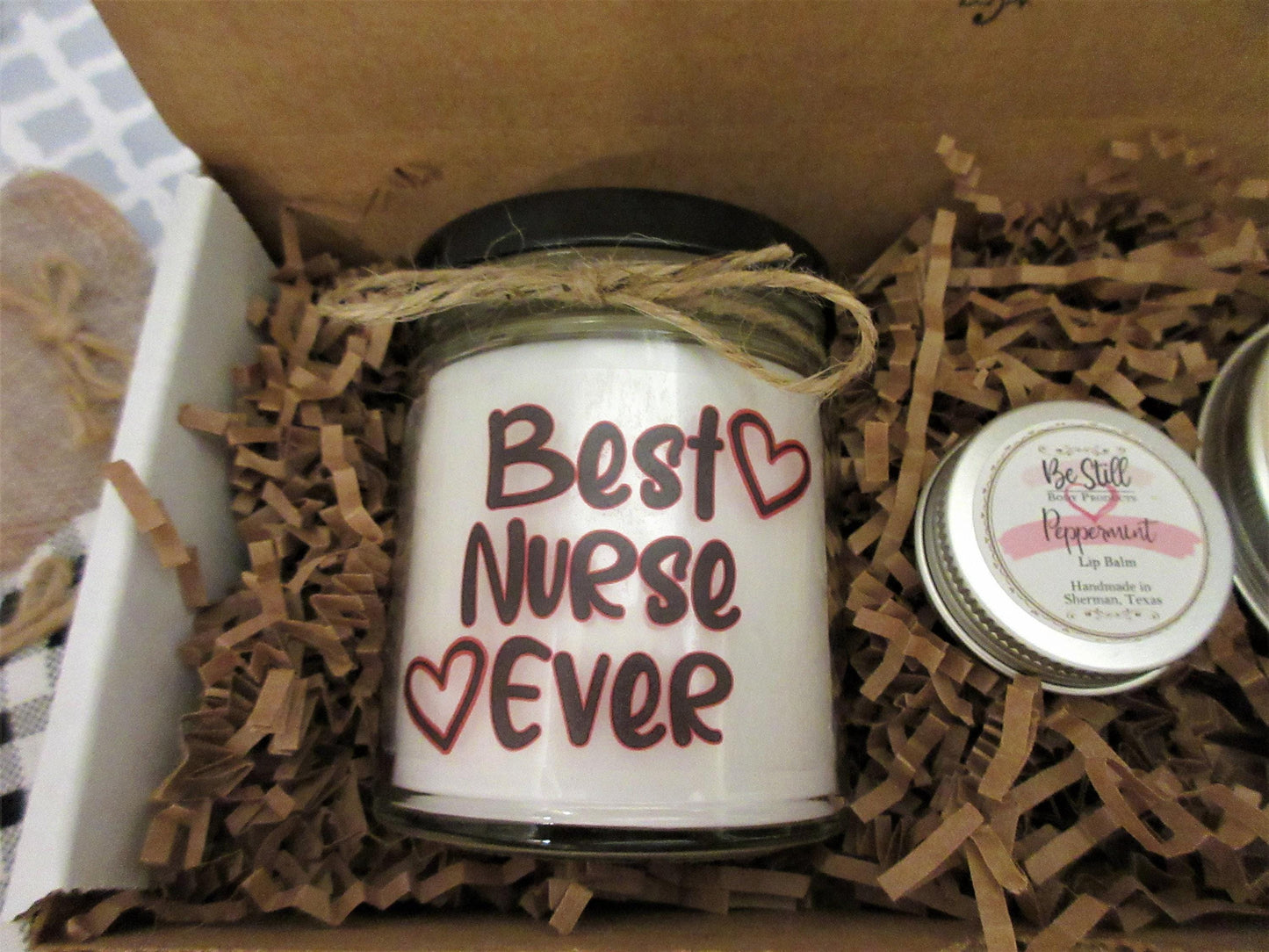 NURSE GIFT | Best Nurse Ever | Handmade Nurse Candle | Self Care Gift Box |  Self Care Package | Birthday, Congrats, Graduation, Thank You