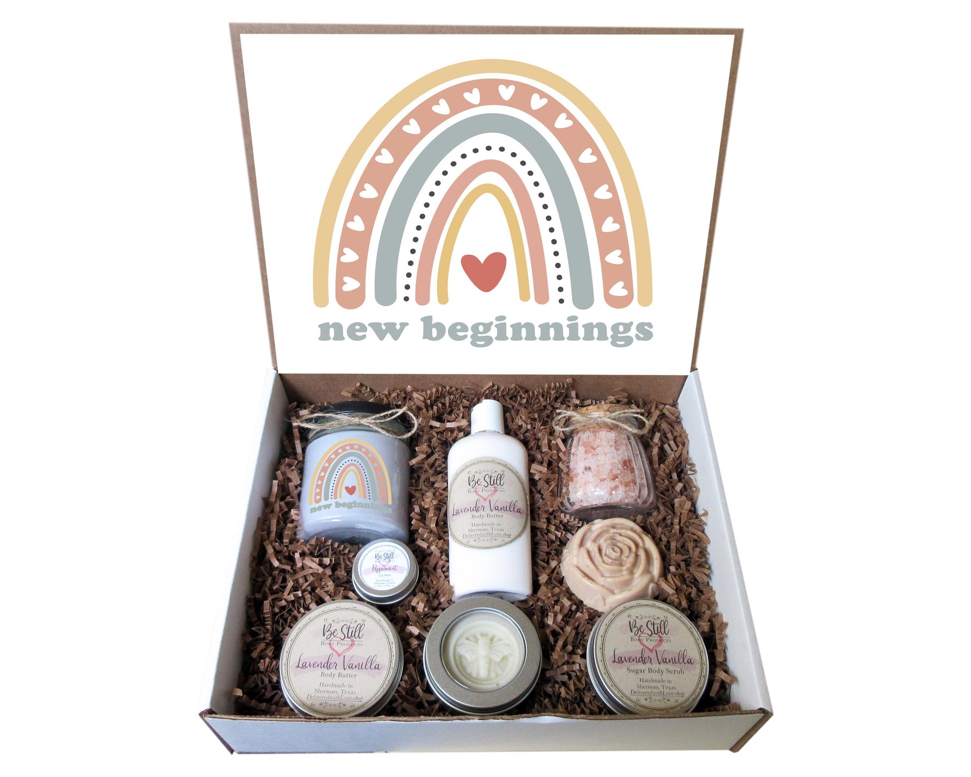 New Beginnings Gift Box | Moving Away Gift | New Job | Break Up | Divorce | Fresh Start | Recovery Gift | Self Care Gift Box | Spa Gift Box