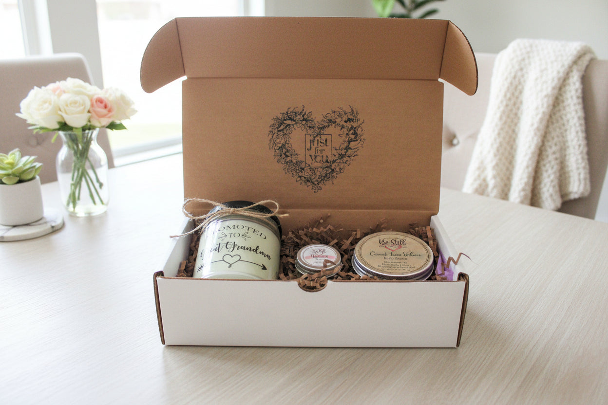 New GREAT GRANDMA GIFT | Promoted to Great Grandma | Great Grandmother Candle | Self Care Gift Box | New Baby, Congratulations
