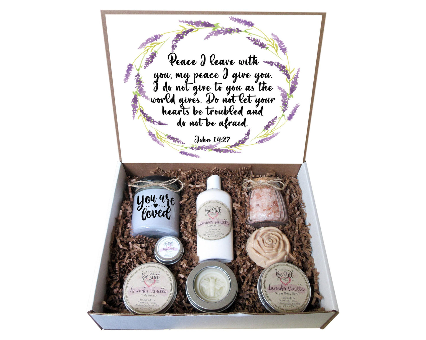 Peace I Leave With You | John 14:27 | Christian Gift Box | Self Care Gift Box | Care Package | Christian Encouragement, Get Well, Sympathy