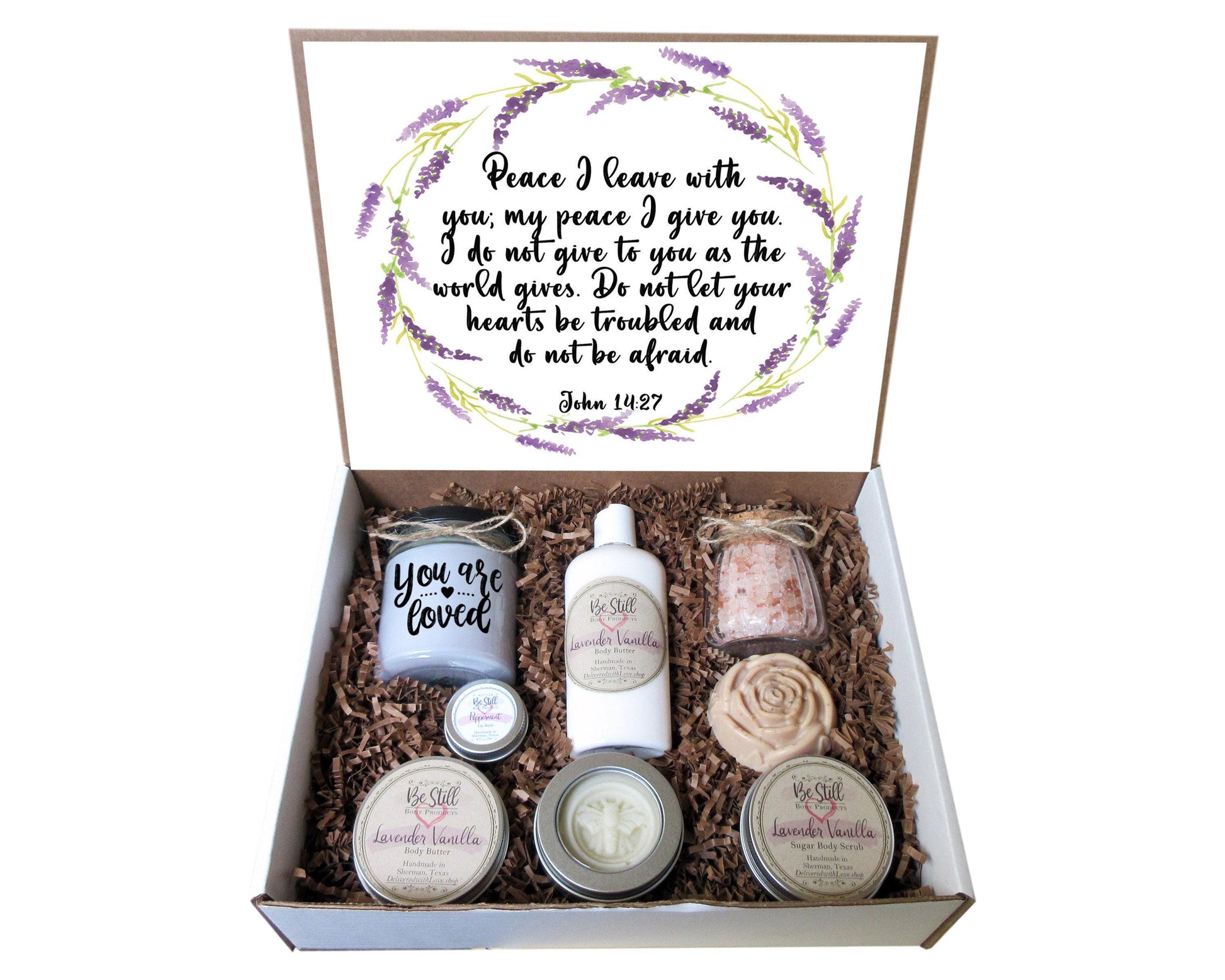 Peace I Leave With You | John 14:27 | Christian Gift Box | Self Care Gift Box | Care Package | Christian Encouragement, Get Well, Sympathy