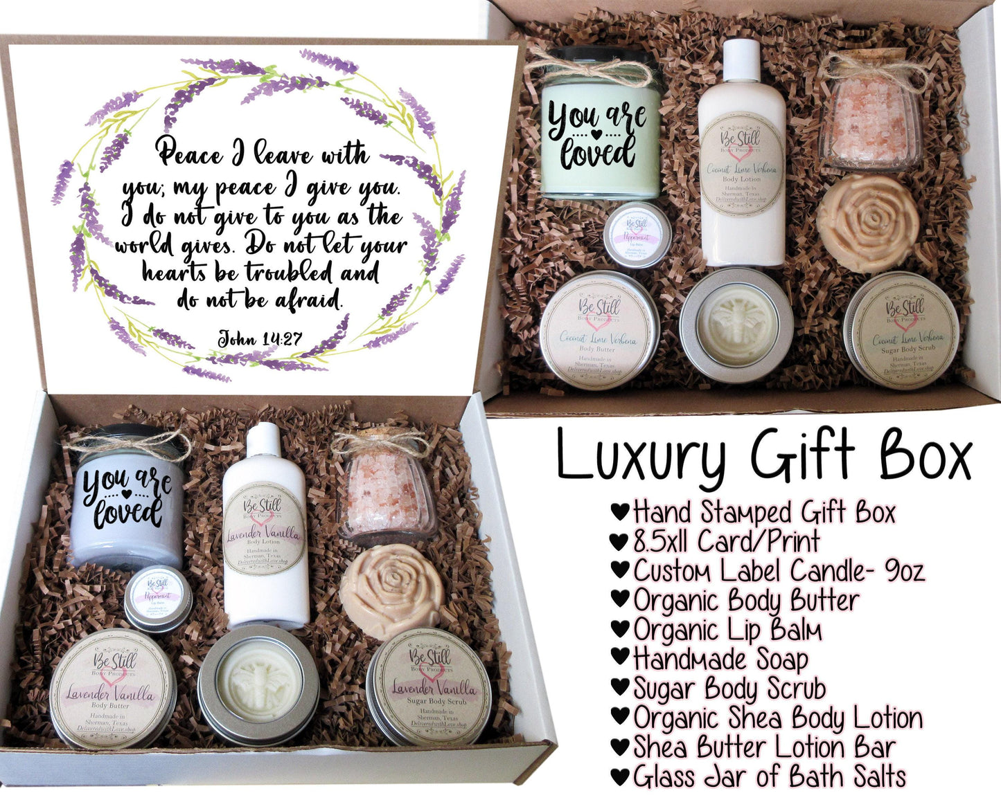Peace I Leave With You | John 14:27 | Christian Gift Box | Self Care Gift Box | Care Package | Christian Encouragement, Get Well, Sympathy