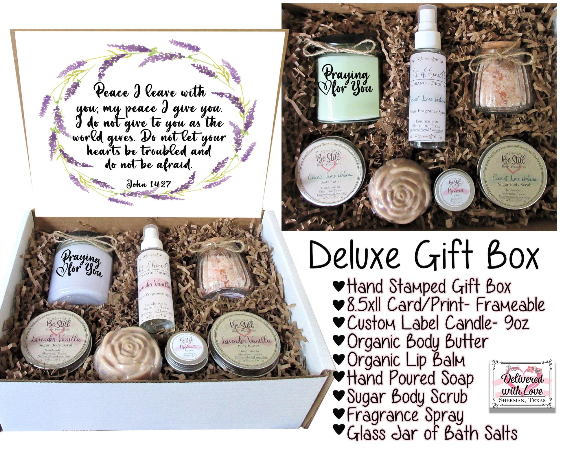 Peace I Leave With You | John 14:27 | Christian Gift Box | Self Care Gift Box | Care Package | Christian Encouragement, Get Well, Sympathy