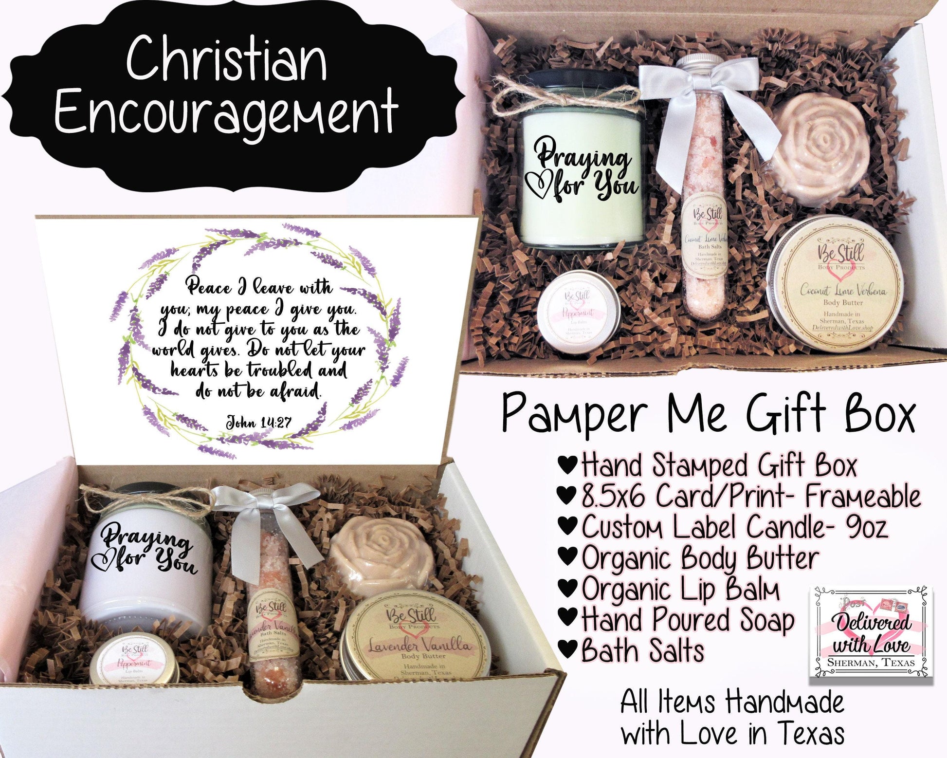 Peace I Leave With You | John 14:27 | Christian Gift Box | Self Care Gift Box | Care Package | Christian Encouragement, Get Well, Sympathy