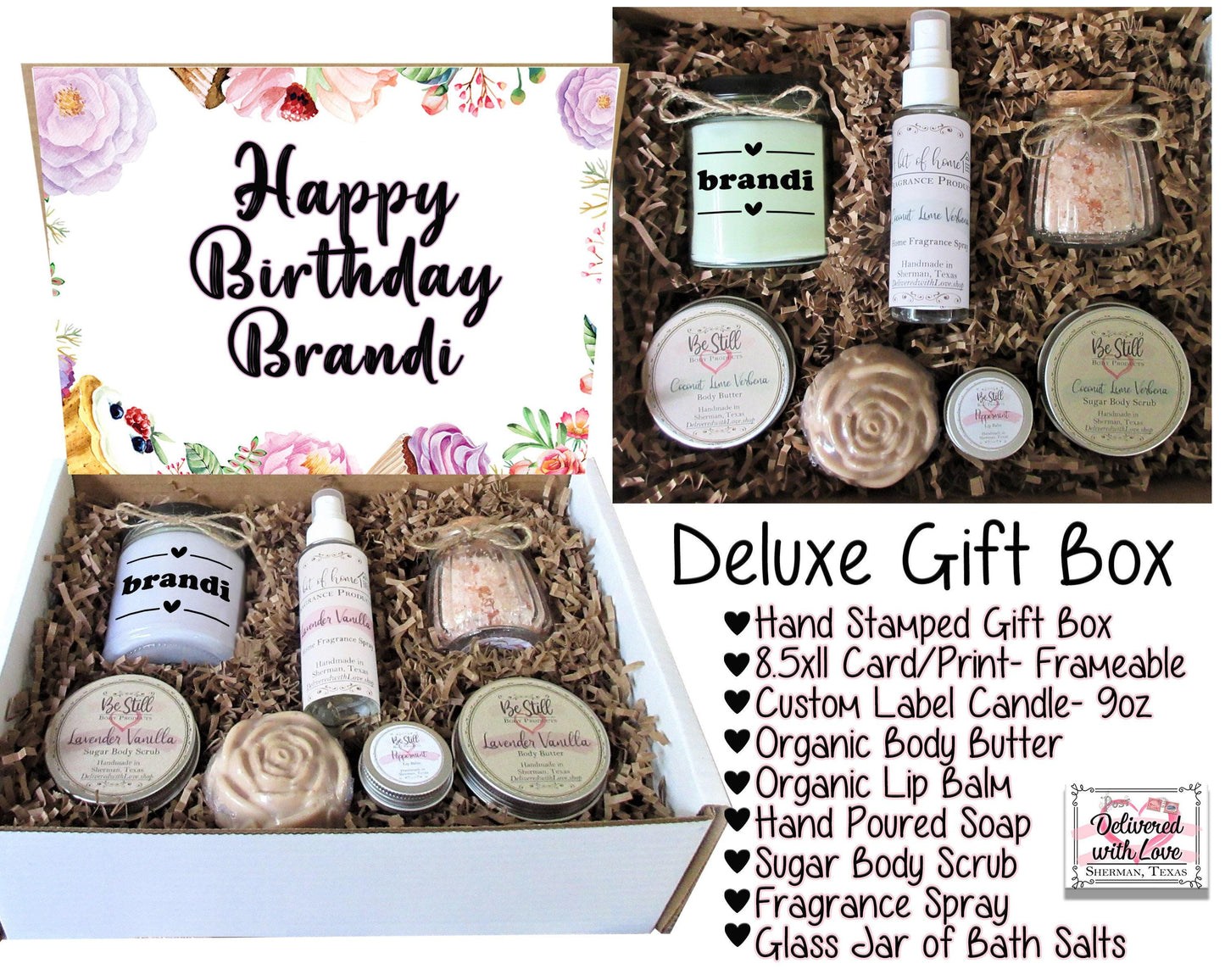 Personalized Birthday Gift Box | Birthday Gift for Her | Self Care Gift Box | Custom Gift Box | Gift for Friend, Daughter, Client, Coworker