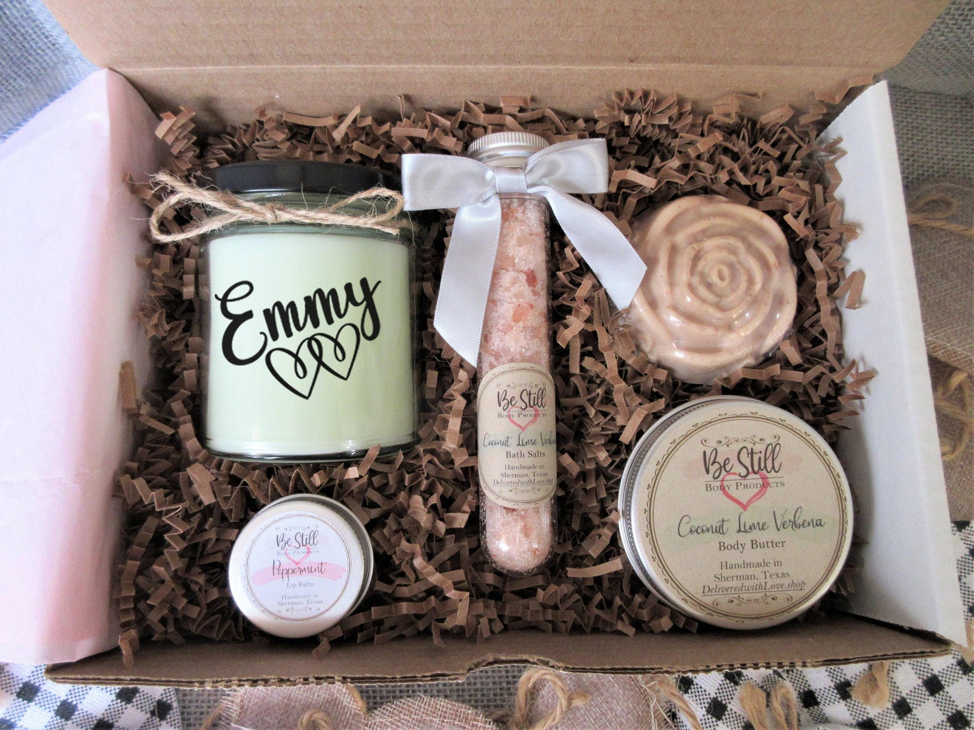 Personalized Birthday Gift Box | Care Package | Self Care Gift Box | Spa Gift Box | For Wife, Aunt, Mom, Sister, Daughter, Friend, Coworker
