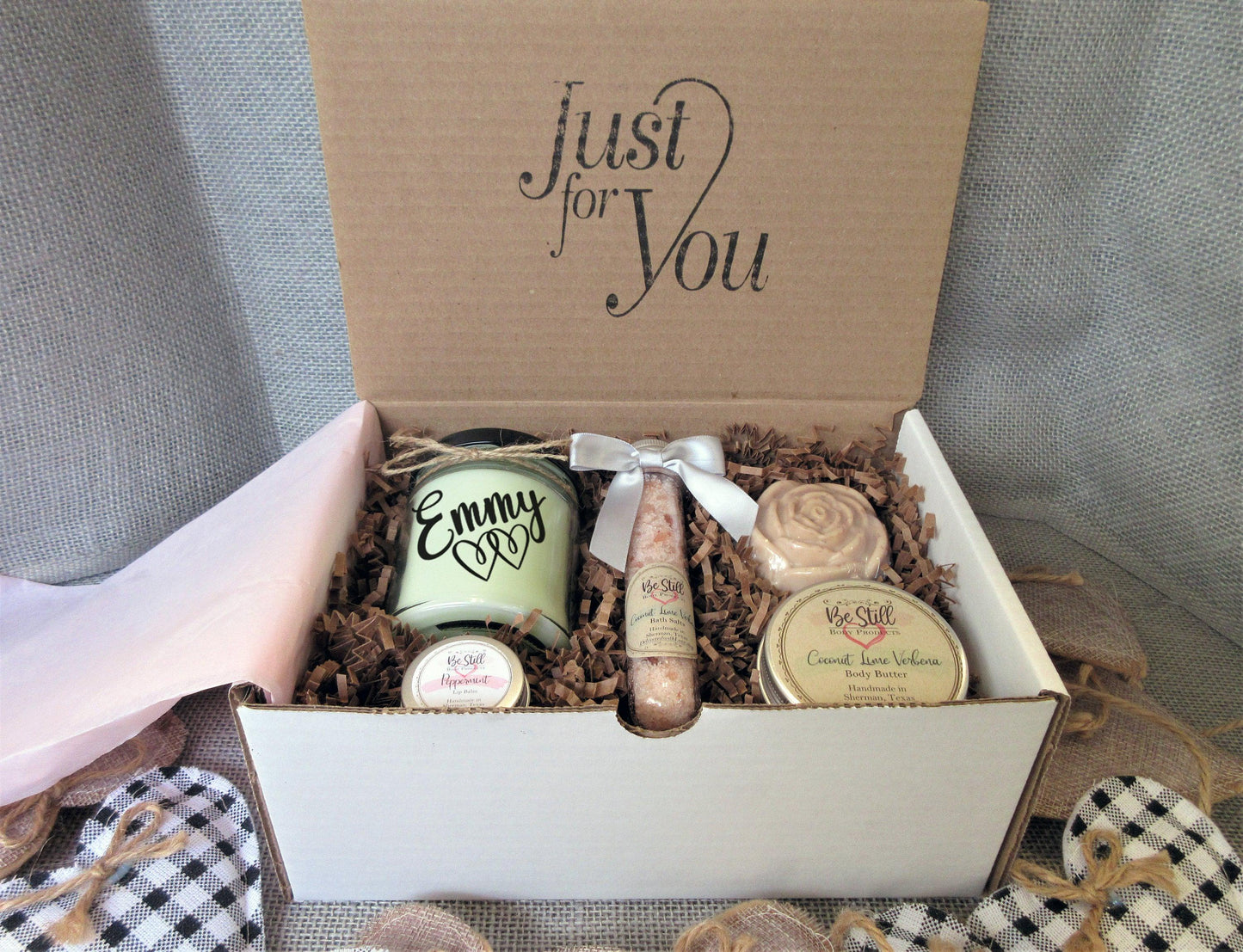 Personalized Birthday Gift Box | Care Package | Self Care Gift Box | Spa Gift Box | For Wife, Aunt, Mom, Sister, Daughter, Friend, Coworker