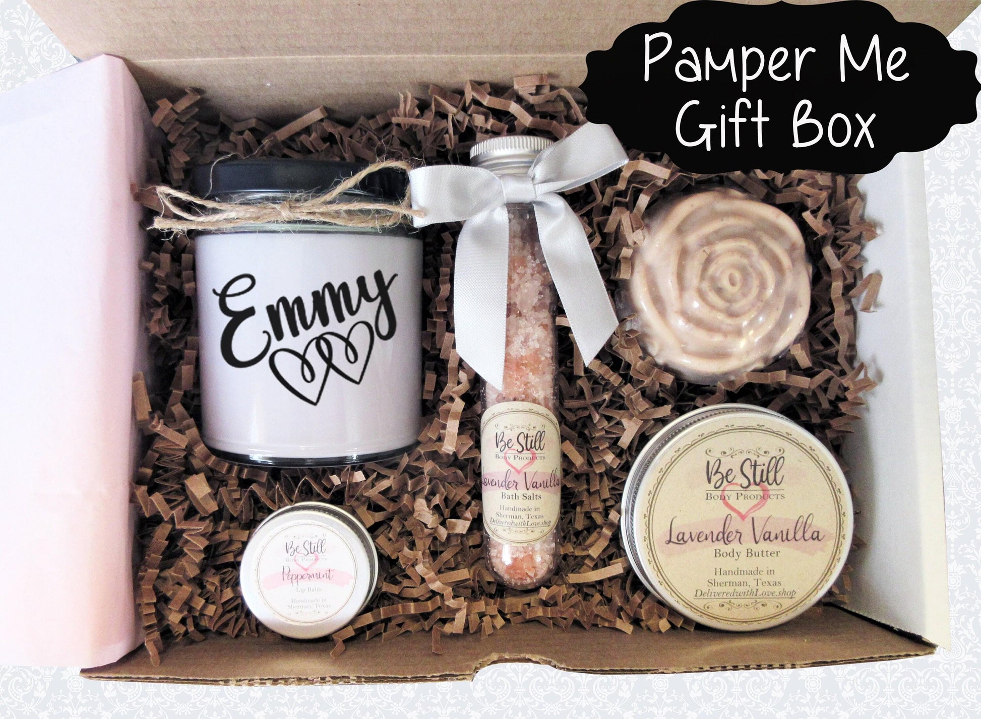 Personalized Birthday Gift Box | Care Package | Self Care Gift Box | Spa Gift Box | For Wife, Aunt, Mom, Sister, Daughter, Friend, Coworker