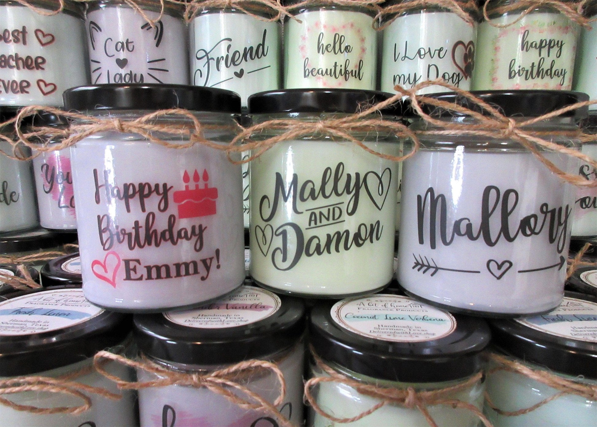 Personalized Candles | Highly Scented | Custom Candles | Gift for Birthday, Get Well, Congrats, Thank You, Bride, Mom, Friend, Sister, Aunt