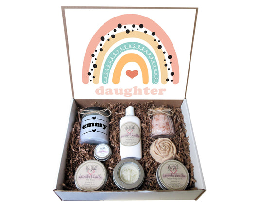 Personalized Daughter Gift Box | College Care Package | Boho Gift Box | Self Care Gift Box | Gift for Birthday, Miss You, Just Because