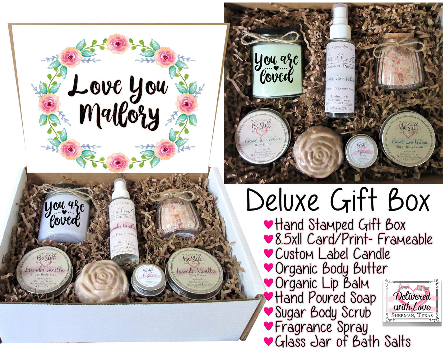 Personalized Gifts For Her, Gift Box For Women, Best Friend Birthday Gifts, Self Care Box, Thinking Of You Care Package, Thank You Gift Box