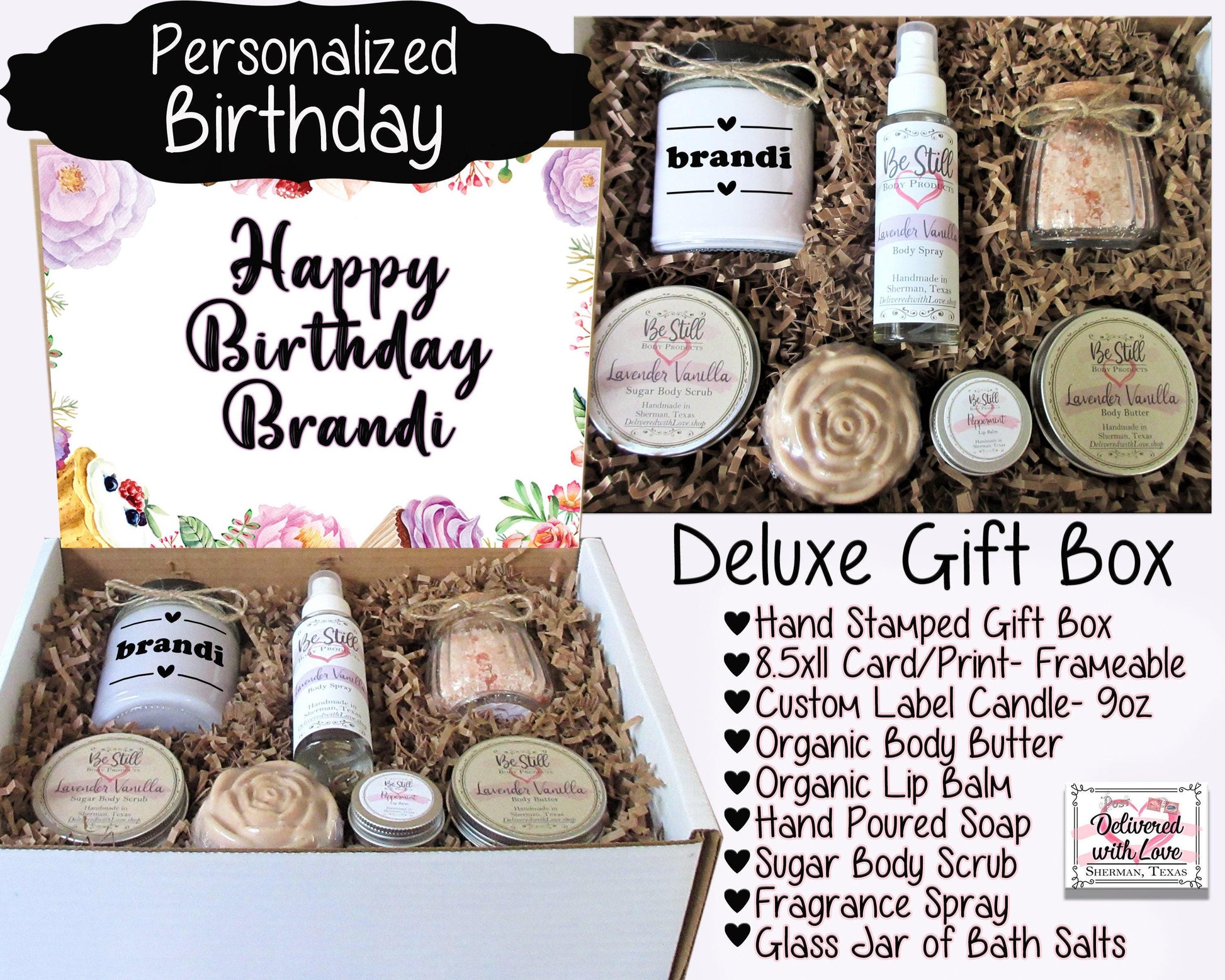 Personalized Gifts For Her, Gift Box For Women, Best Friend Birthday Gifts, Self Care Box, Thinking Of You Care Package, Thank You Gift Box