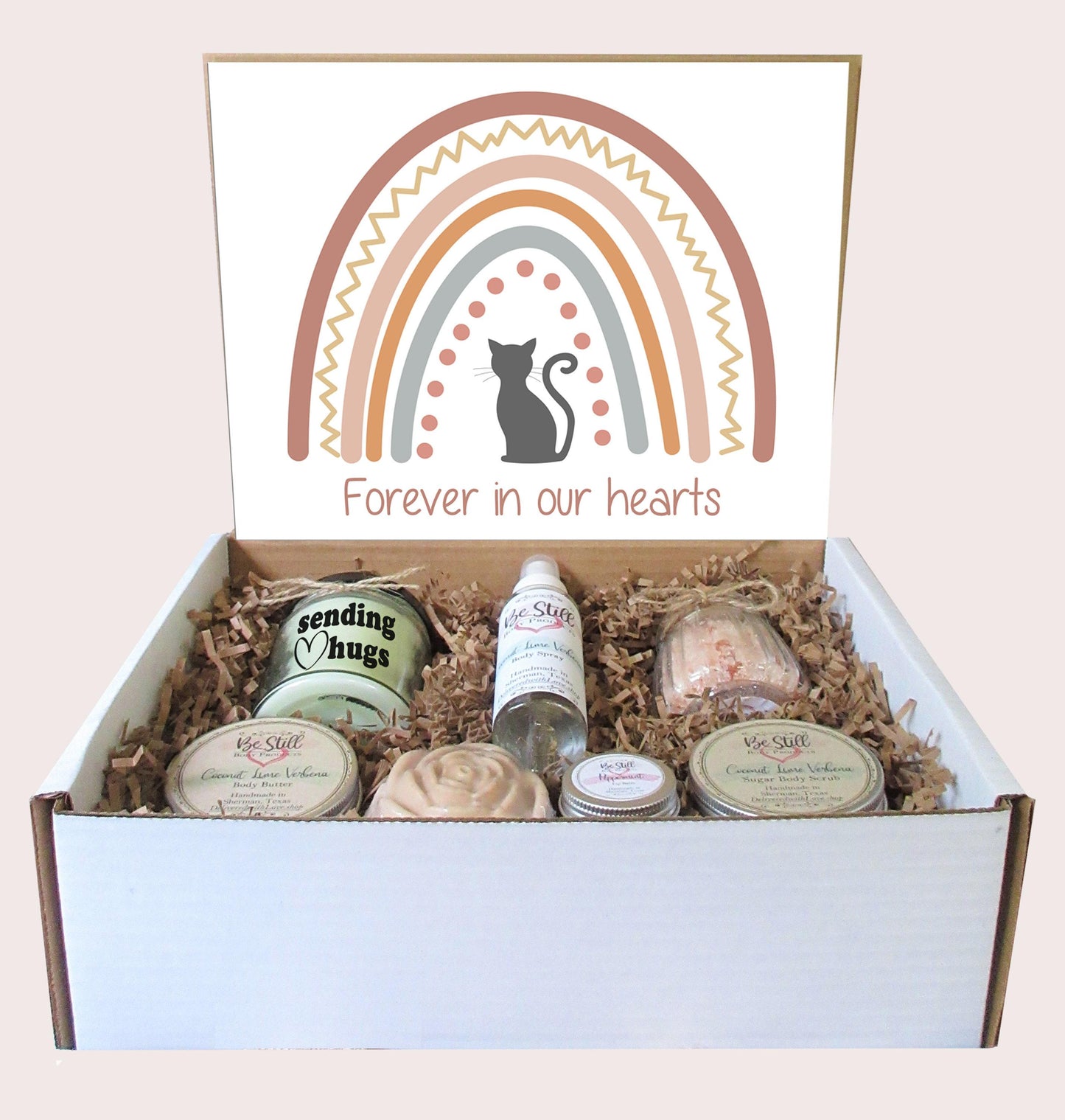 Pet Loss Gift Box | Cat Loss Care Package | Self Care Gift Box | Gift for Loss of Pet Cat | Pet Bereavement for Friend, Coworker, Family