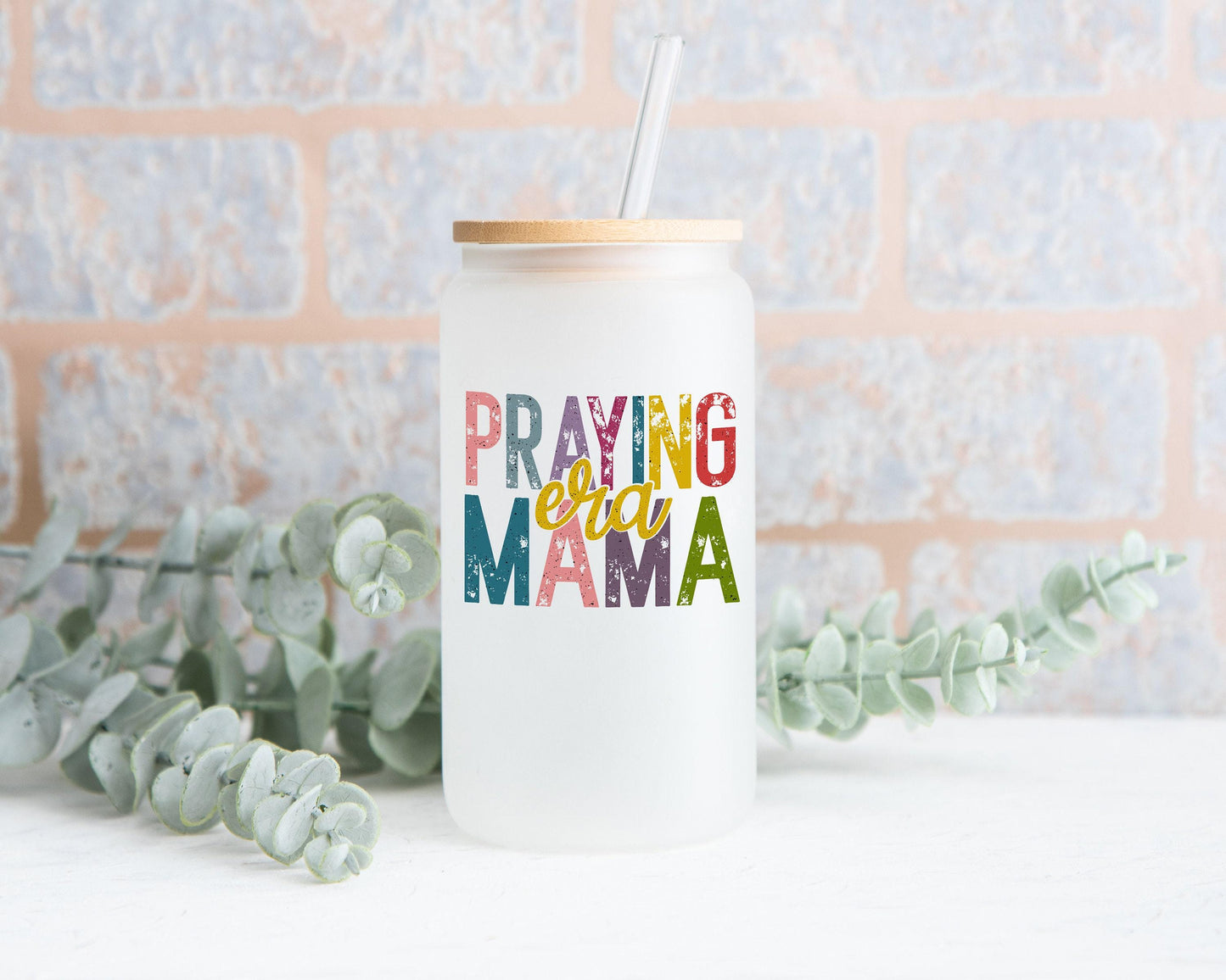 Praying Mama Era Gift Box -  Custom T-Shirt, Candle, Glass Can, Handmade Spa Items | Christian Mom Gift