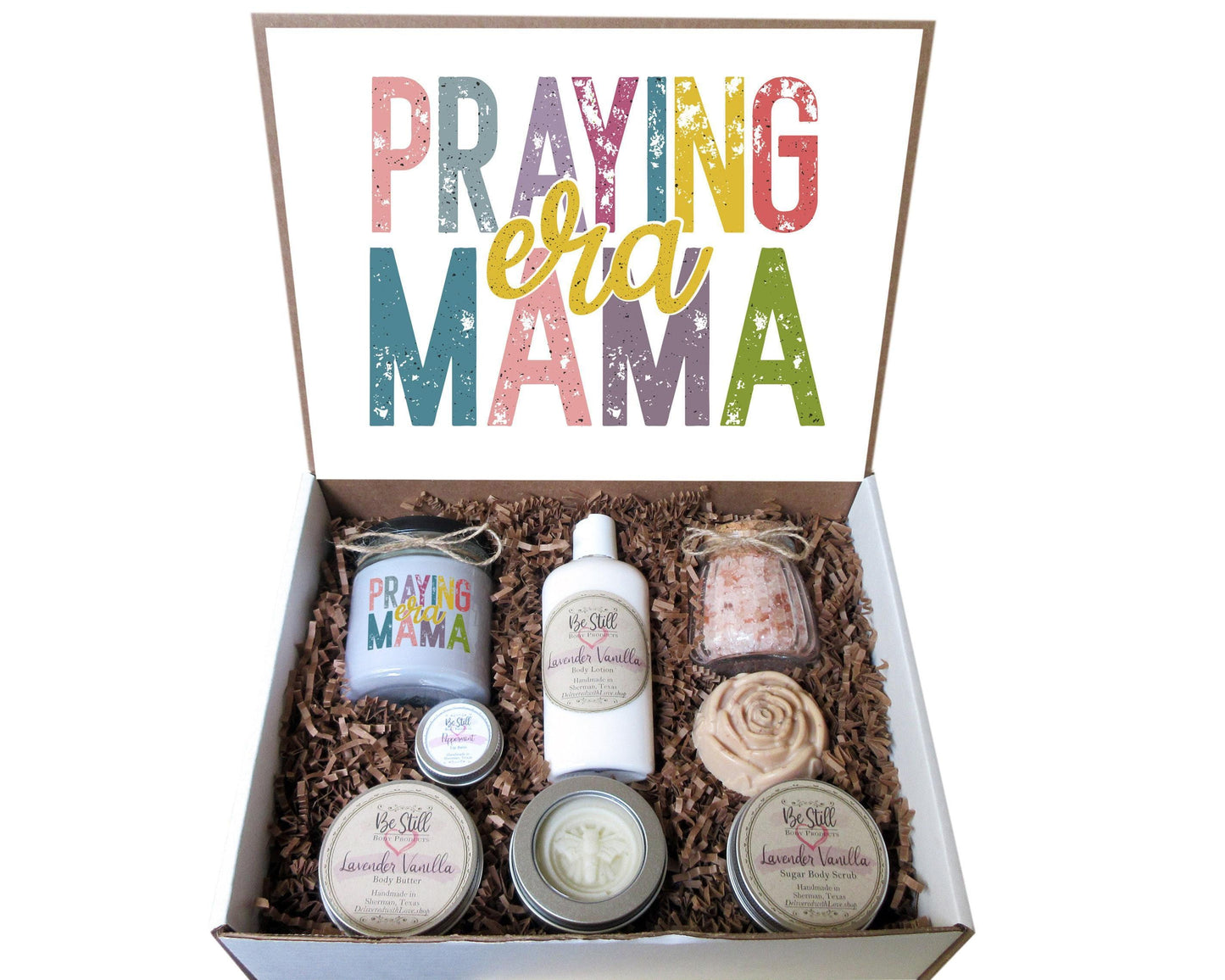 Praying Mama Era Gift Box | Mother's Day Gift | Care Package for Her | Self Care Gift Box | Gift for Mom | Spa Gift Box | Custom Gift Box