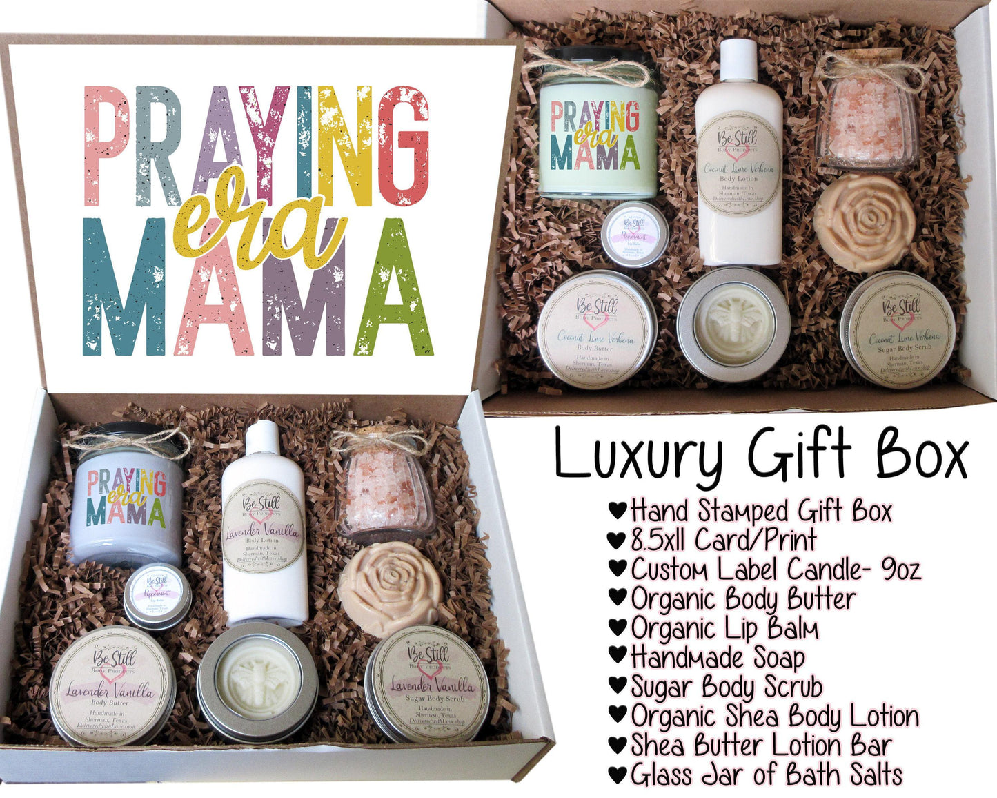 Praying Mama Era Gift Box | Mother's Day Gift | Care Package for Her | Self Care Gift Box | Gift for Mom | Spa Gift Box | Custom Gift Box