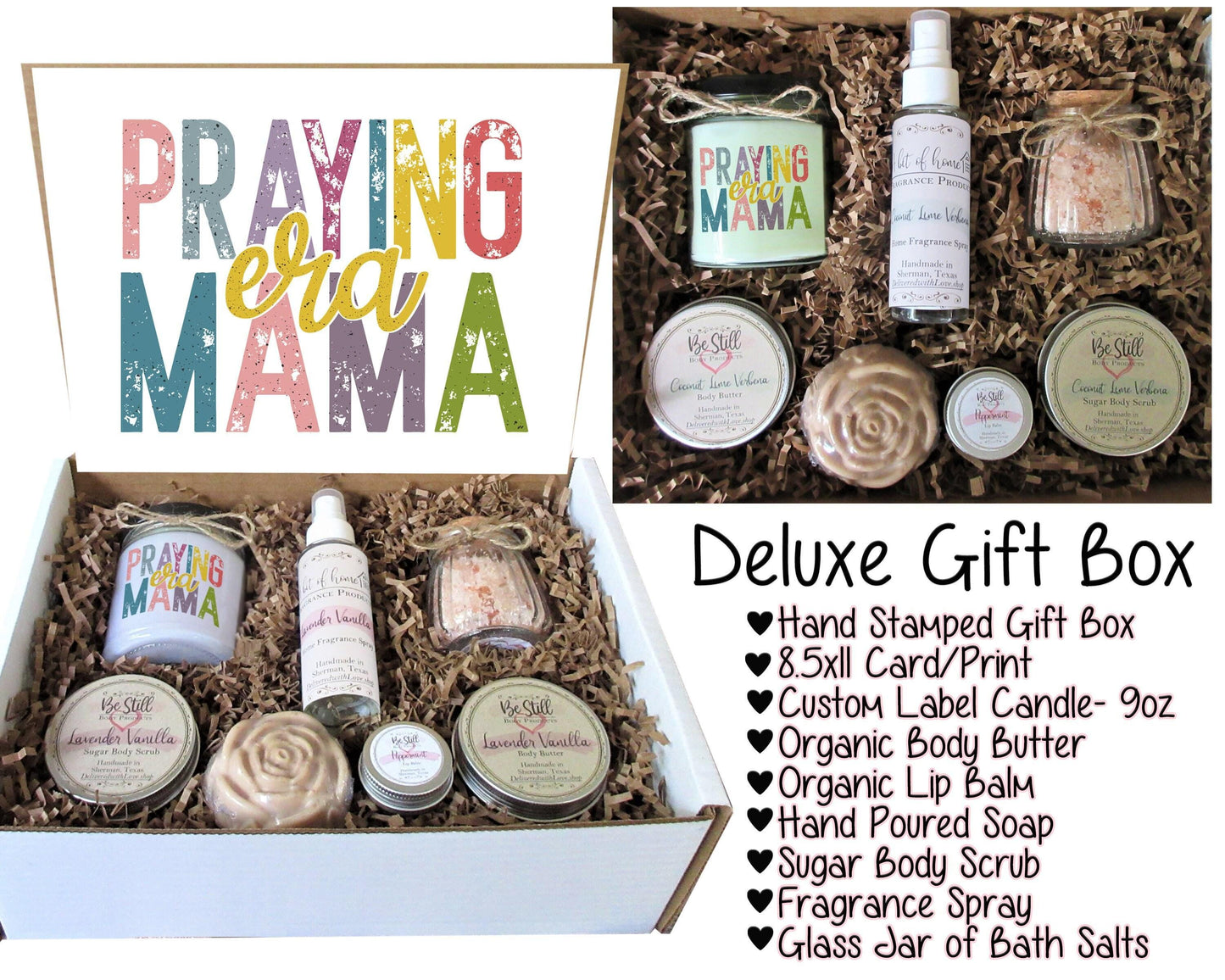 Praying Mama Era Gift Box | Mother's Day Gift | Care Package for Her | Self Care Gift Box | Gift for Mom | Spa Gift Box | Custom Gift Box