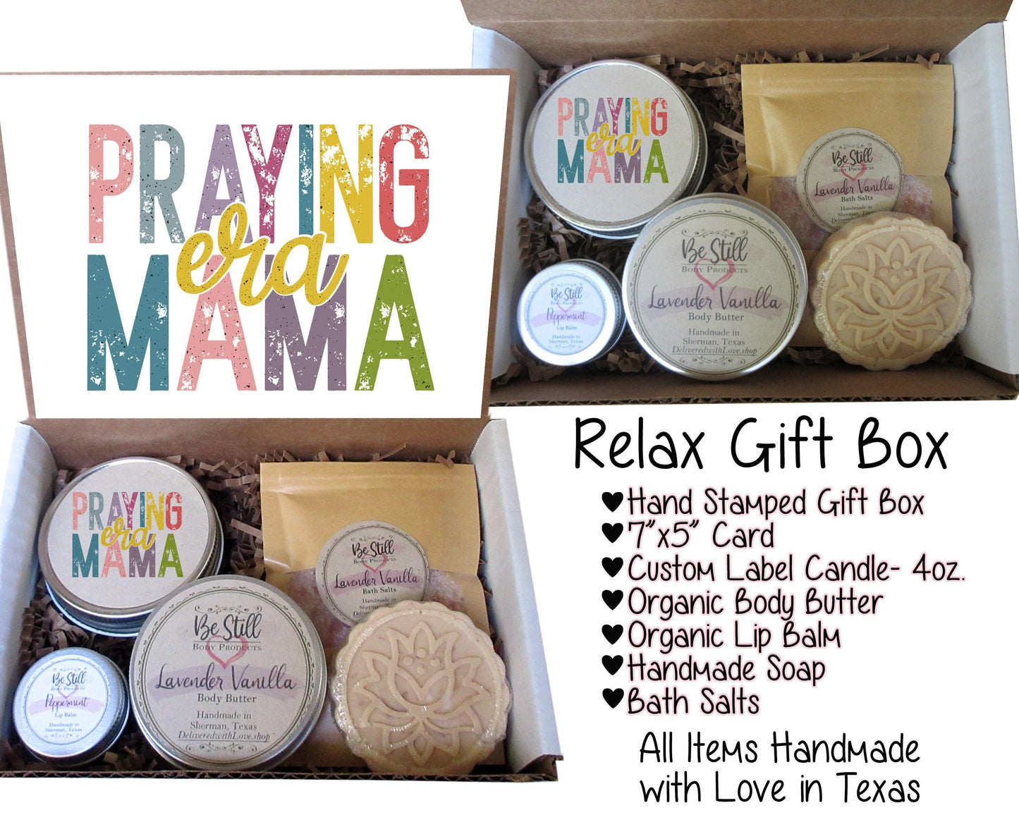 Praying Mama Era Gift Box | Mother's Day Gift | Care Package for Her | Self Care Gift Box | Gift for Mom | Spa Gift Box | Custom Gift Box