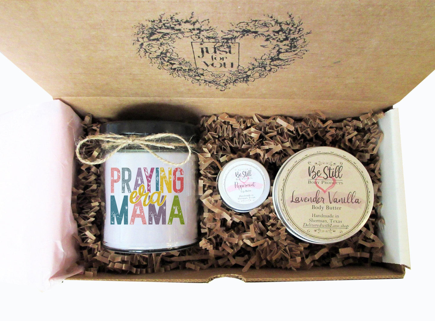 Praying Mama Era Gift | Mother's Day Gift Box | Care Package for Her | Self Care Gift Box | Gift for Mom | Spa Gift Box | Handmade Items