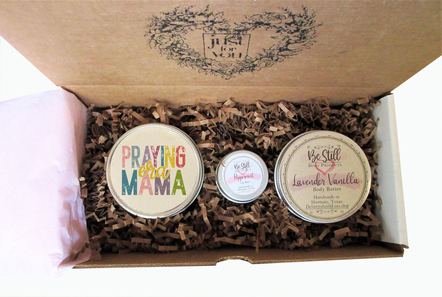 Praying Mama Era Gift | Mother's Day Gift Box | Care Package for Her | Self Care Gift Box | Gift for Mom | Spa Gift Box | Handmade Items