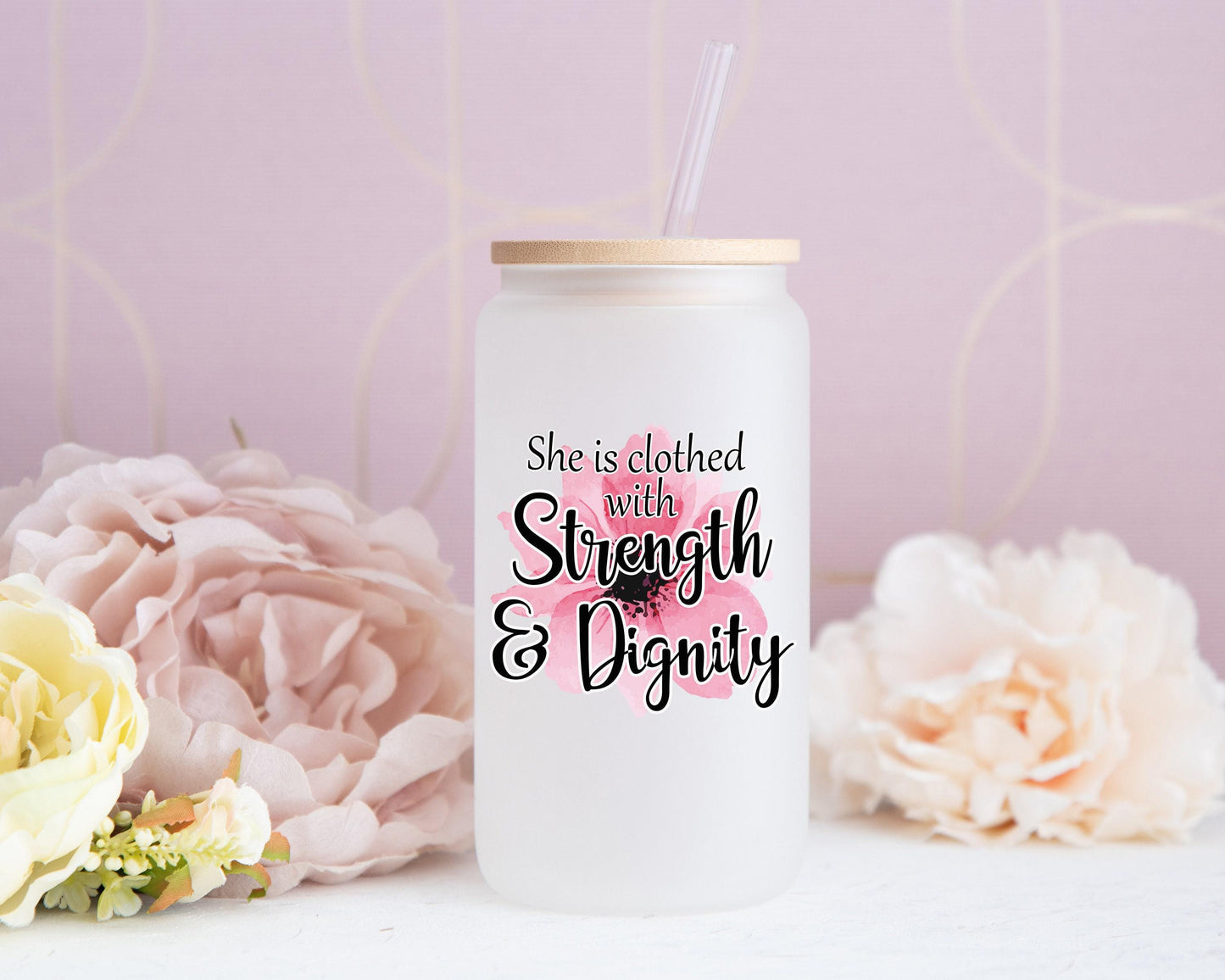 Proverbs 31 Christian Gift Box- Candle, T-Shirt, Tumbler, Spa Items Care Package,  She is Clothed with Strength and Dignity