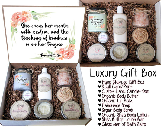 Proverbs 31 Christian Gift Box | Mother's Day Gift Box | Self Care Gift Box | Mom Gift | Care Package for Her | Christian Care Package