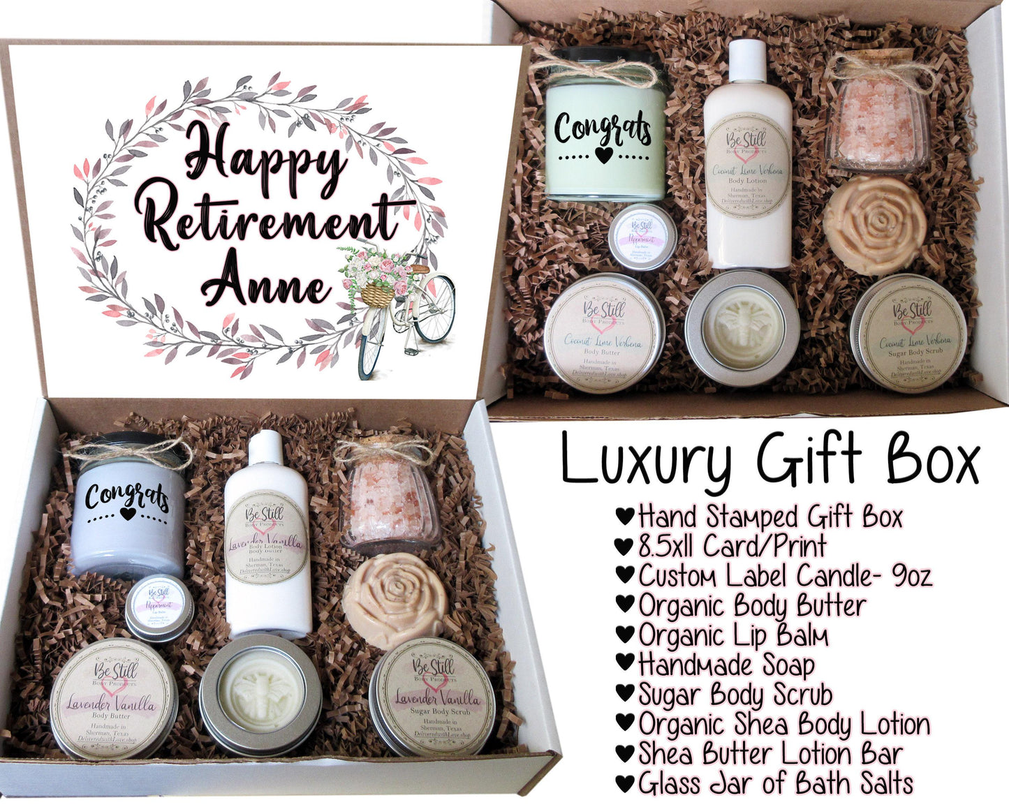 Retirement Gift Box | Retirement Gift | Self Care Gift Box | Custom Gift | Personalized Gift | Congrats Gift | Best Wishes
