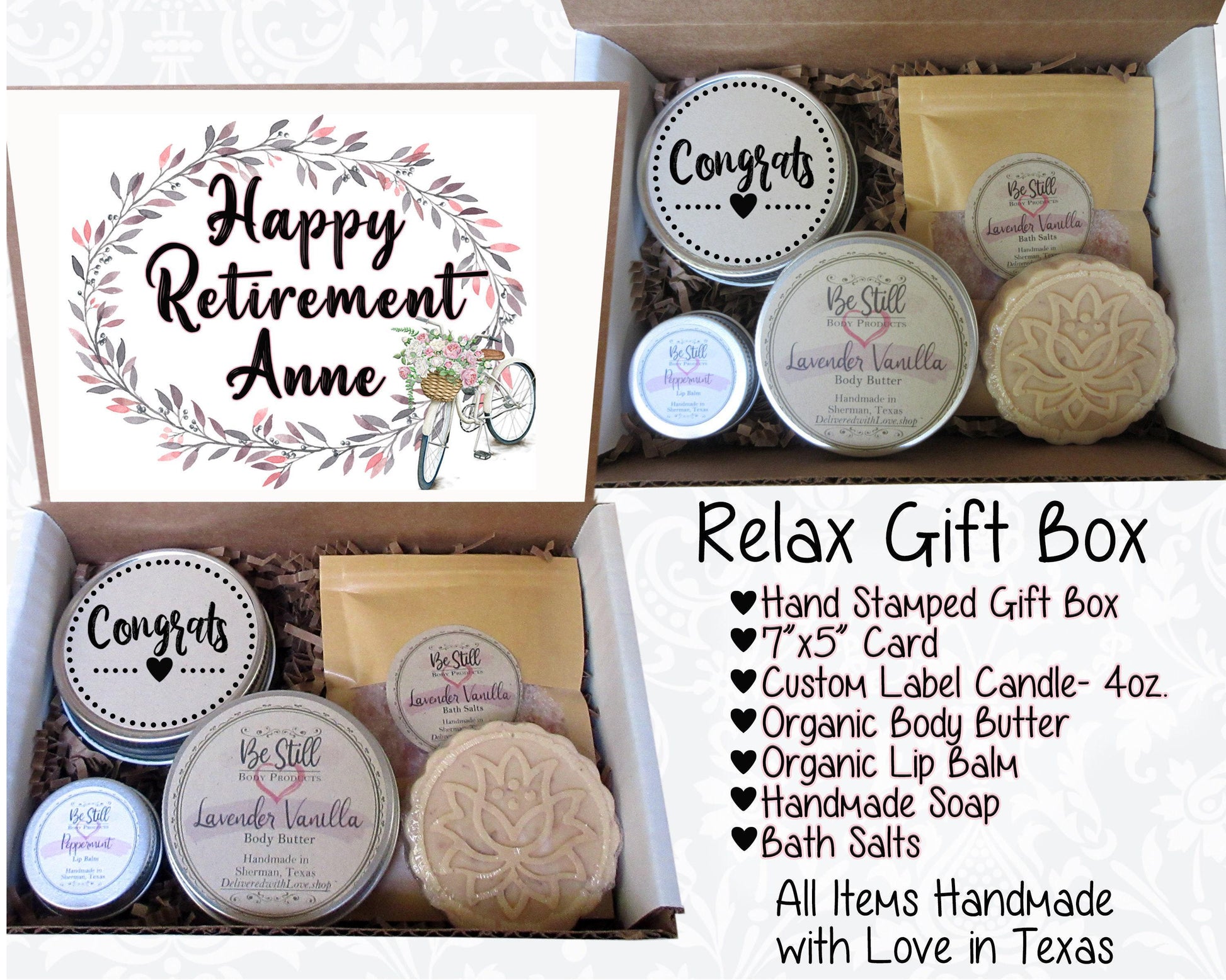 Retirement Gift Box | Retirement Gift | Self Care Gift Box | Custom Gift | Personalized Gift | Congrats Gift | Best Wishes