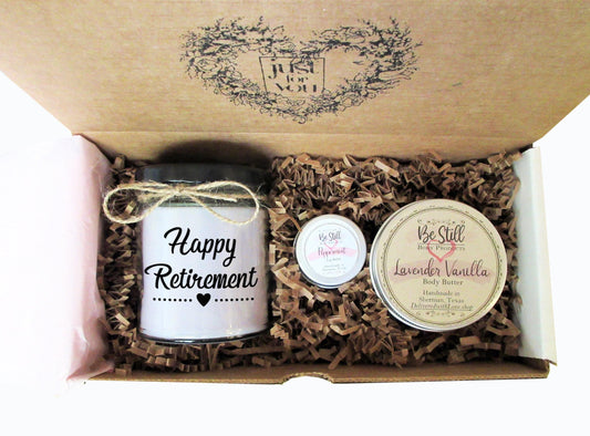 Retirement Gift | Retirement Gift Box | Self Care Gift Box | Spa Gift Box | Care Package | Friend, Coworker, Employee, Boss