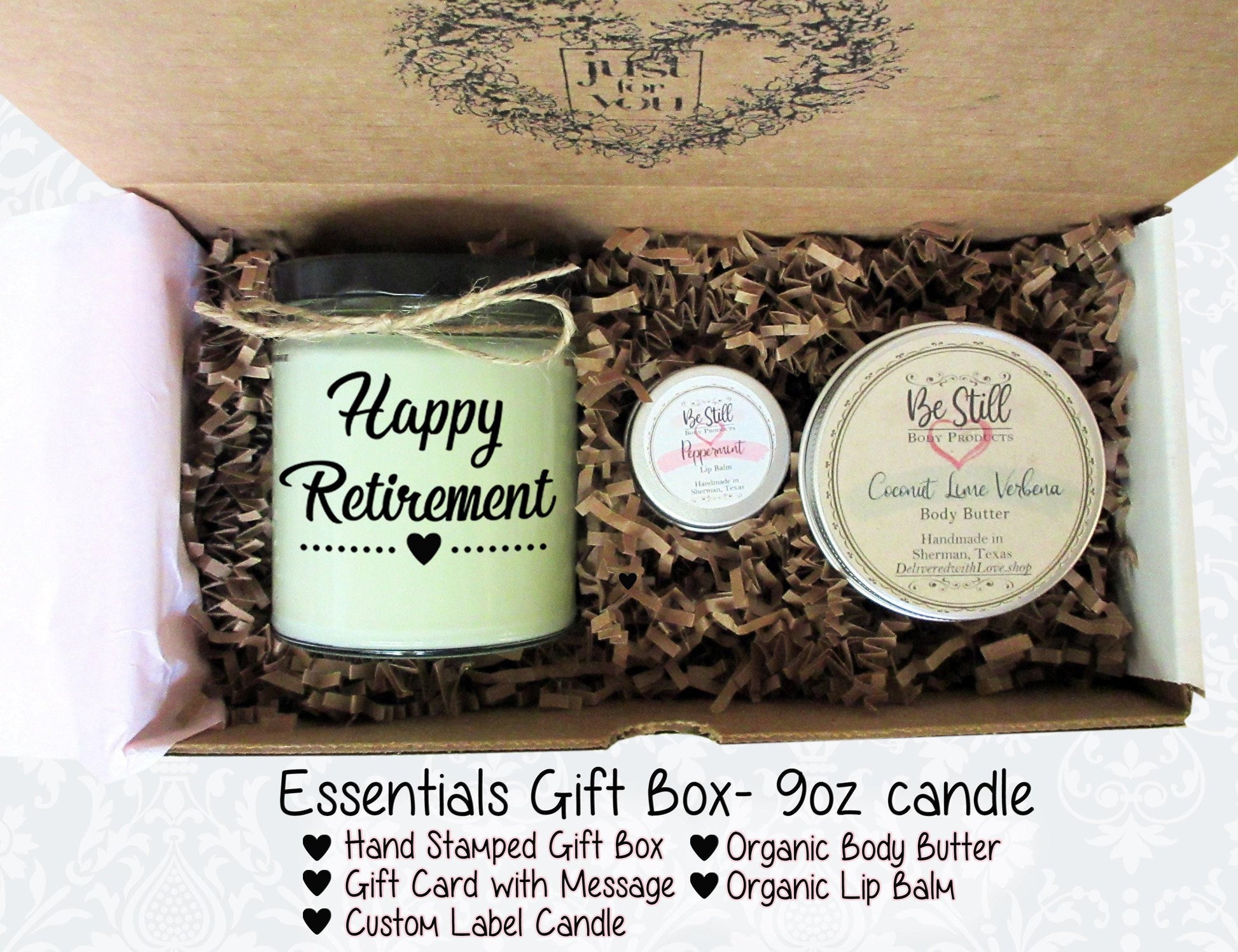 Retirement Gift | Retirement Gift Box | Self Care Gift Box | Spa Gift Box | Care Package | Friend, Coworker, Employee, Boss