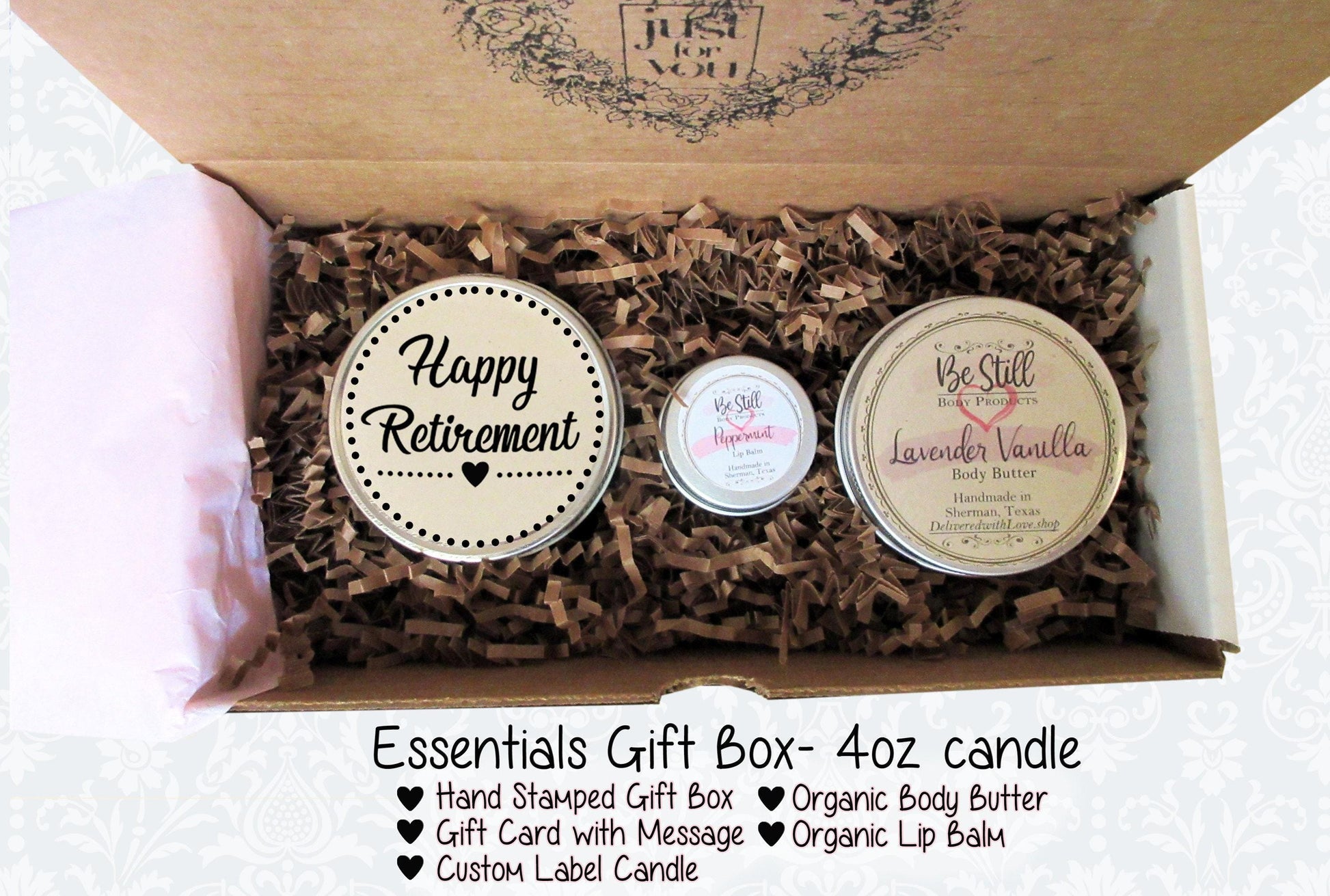 Retirement Gift | Retirement Gift Box | Self Care Gift Box | Spa Gift Box | Care Package | Friend, Coworker, Employee, Boss