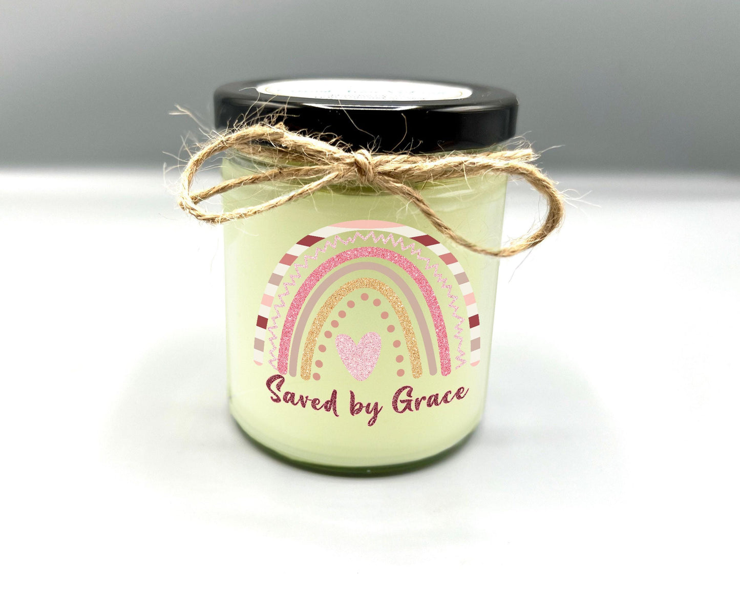 Saved By Grace Christian Candle | Bible Verse Candle | Custom Candle | For You or a Great Gift for Friend, Mom, Daughter, Aunt