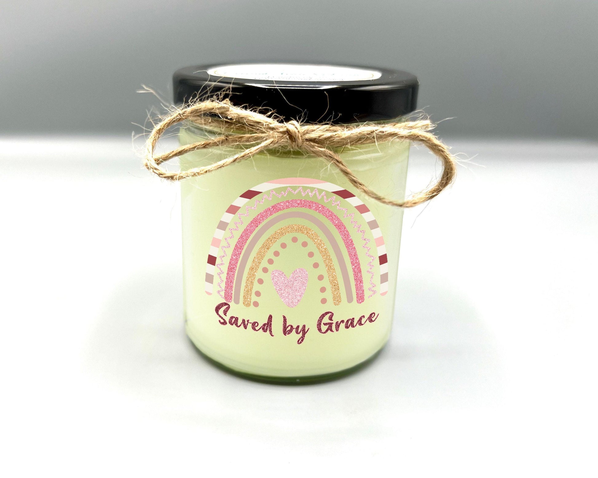 Saved By Grace Christian Candle | Bible Verse Candle | Custom Candle | For You or a Great Gift for Friend, Mom, Daughter, Aunt