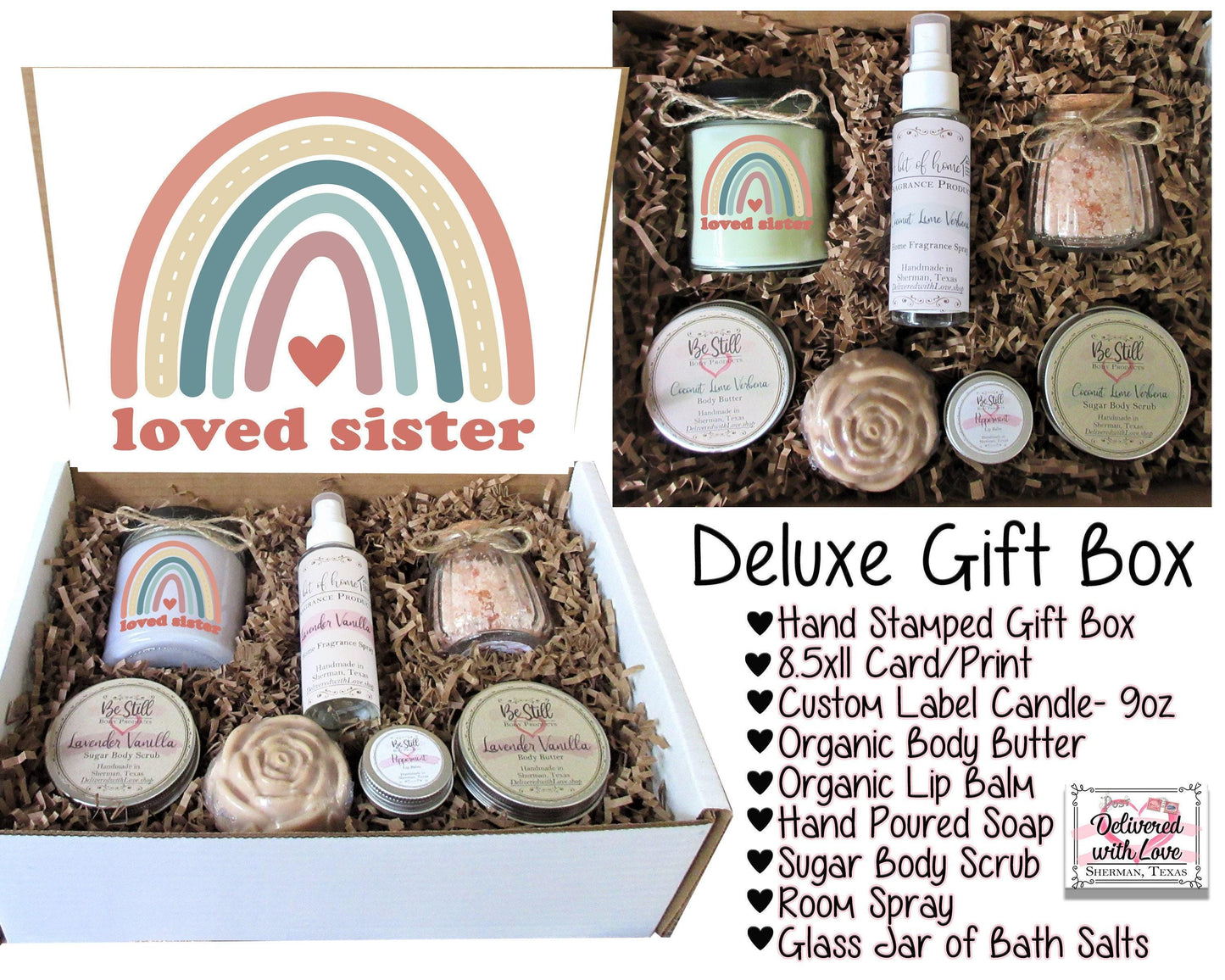 Sister Gift | Birthday Gift Box | Congrats Gift | Sister Gift Box | College Care Package | Self Care Gift Box | Spa Gift Box
