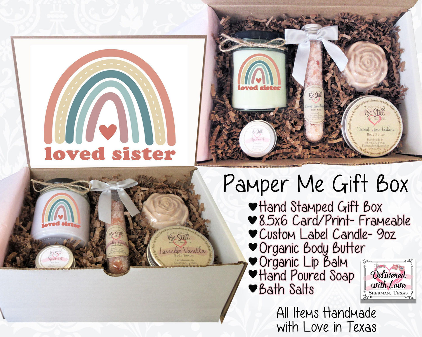 Sister Gift | Birthday Gift Box | Congrats Gift | Sister Gift Box | College Care Package | Self Care Gift Box | Spa Gift Box