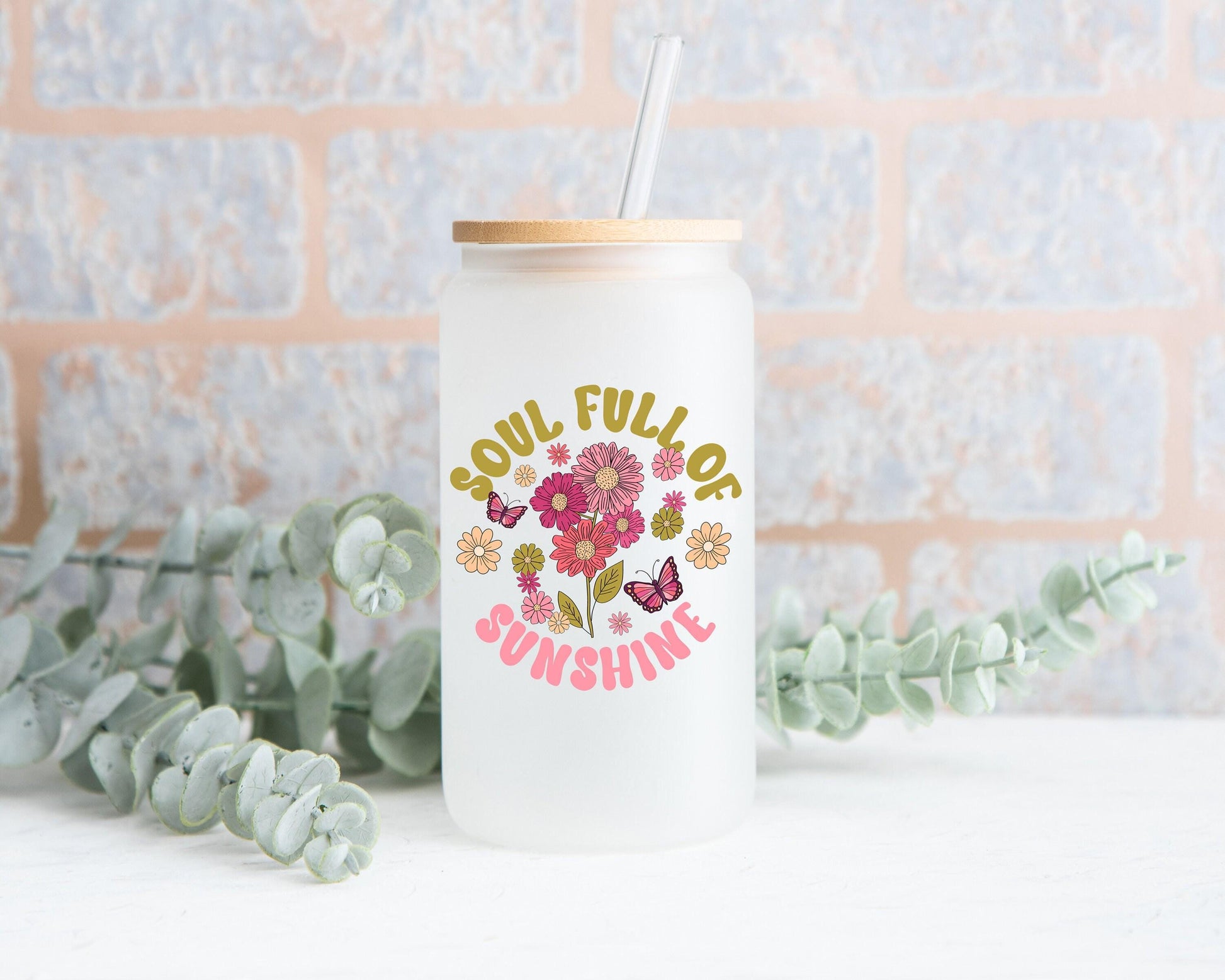 Soul Full of Sunshine Gift Box - Custom Candle, T-Shirt, Glass Can, Handmade Spa Items,  Gift for You or a Loved One