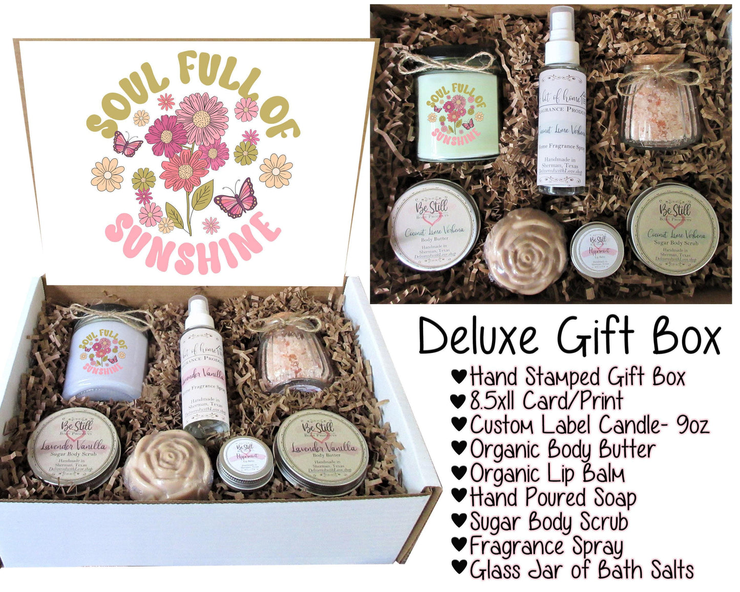 Soul Full of Sunshine | Spa Gift Box | Congratulations Gift | Self Care Gift Box | Graduation Gift | Birthday Gift Box