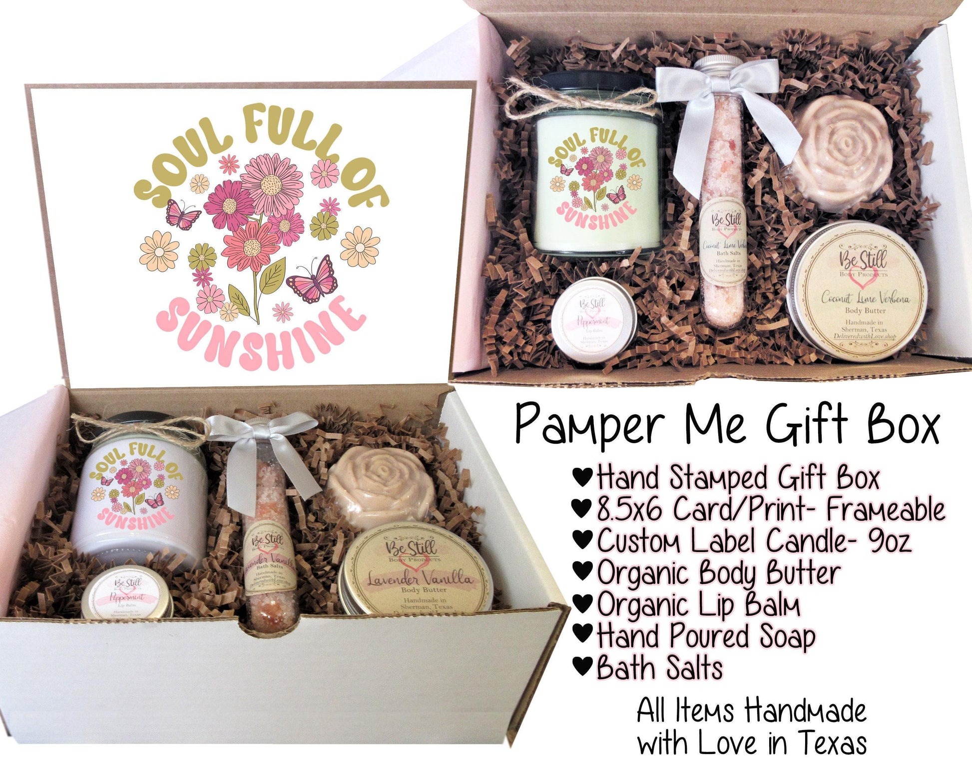 Soul Full of Sunshine | Spa Gift Box | Congratulations Gift | Self Care Gift Box | Graduation Gift | Birthday Gift Box