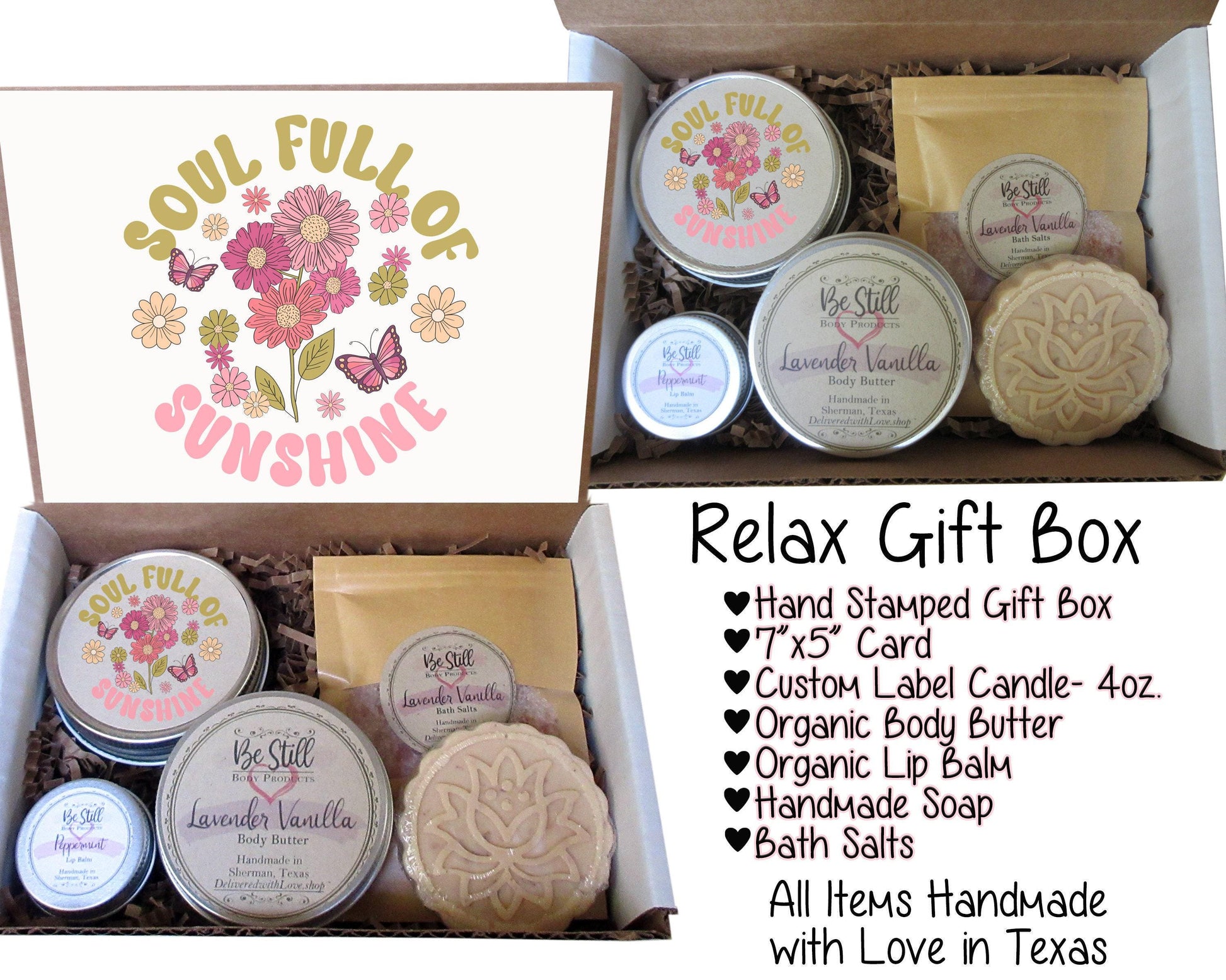 Soul Full of Sunshine | Spa Gift Box | Congratulations Gift | Self Care Gift Box | Graduation Gift | Birthday Gift Box