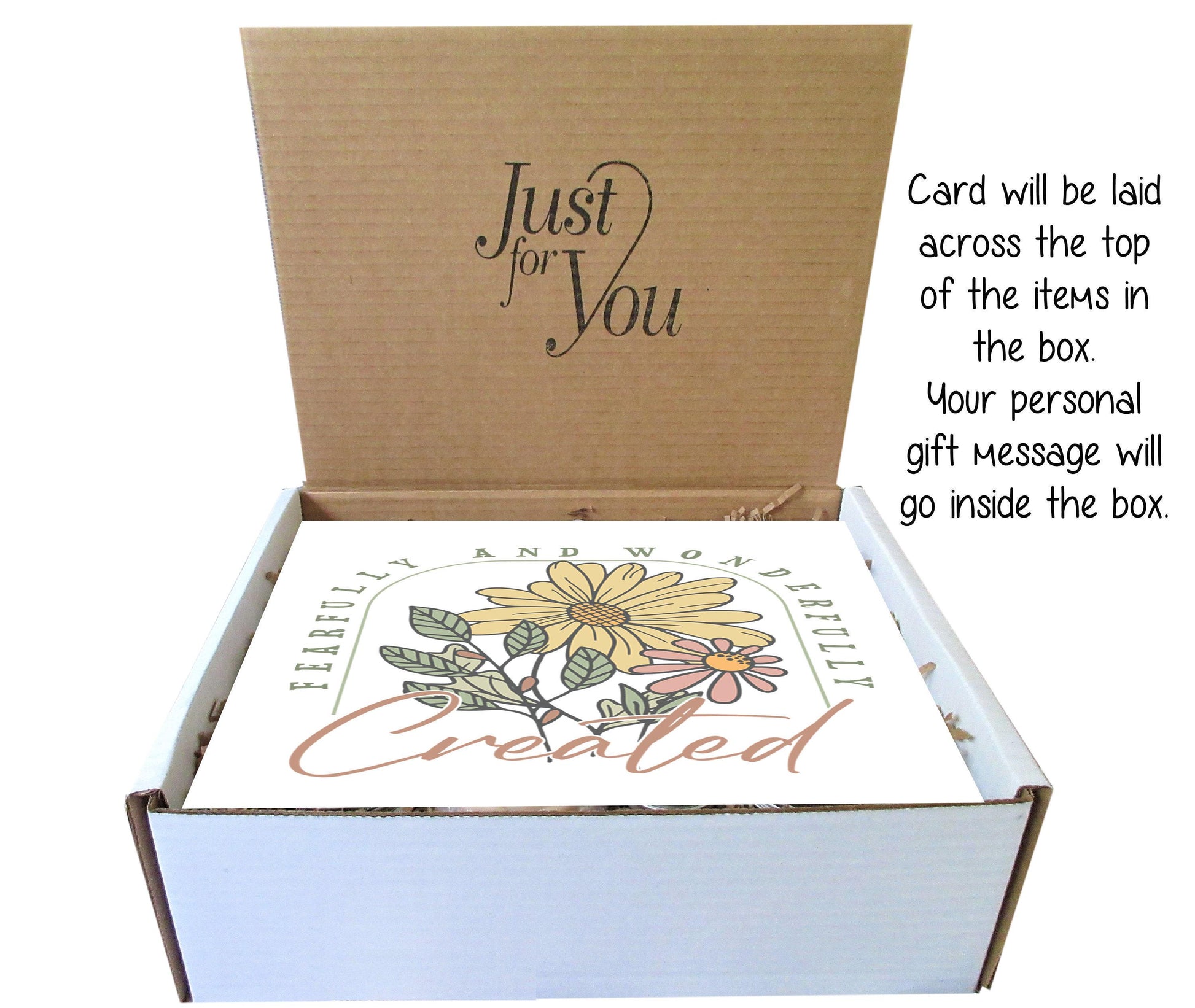 Spa Gift Box | Fearfully & Wonderfully Created | Psalm 139:14 | Christian Gift Box | Care Package for Her | Self Care Gift Box | Handmade