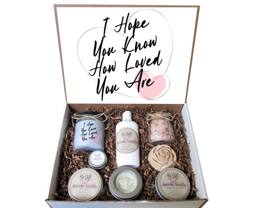 Spa Gift Box | I Hope You Know How Loved You Are | Handmade Products | Care Package for Her | Self Care Gift Box | Wife, Daughter, Friend