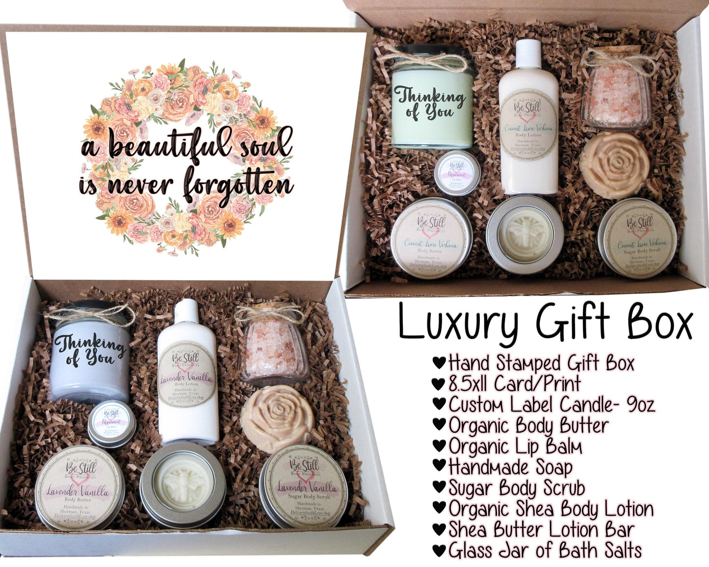 Sympathy Gift Box | Personalized Gift Box | Self Care Gift Box | Grief Care Package | Bereavement, Condolences, Thinking of You