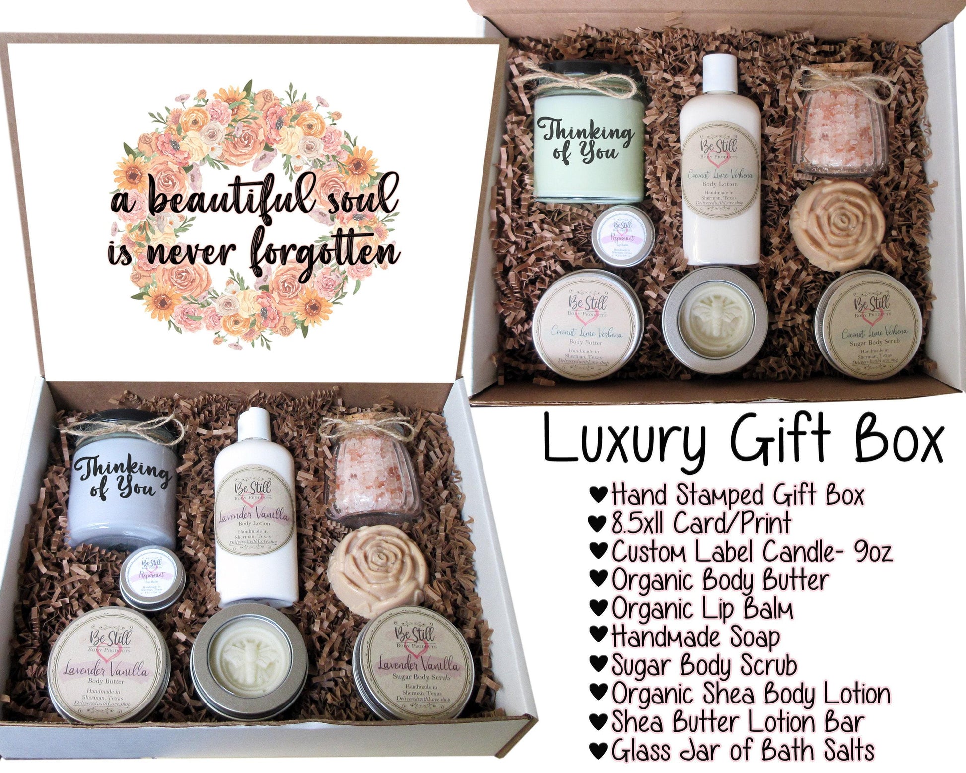 Sympathy Gift Box | Personalized Gift Box | Self Care Gift Box | Grief Care Package | Bereavement, Condolences, Thinking of You