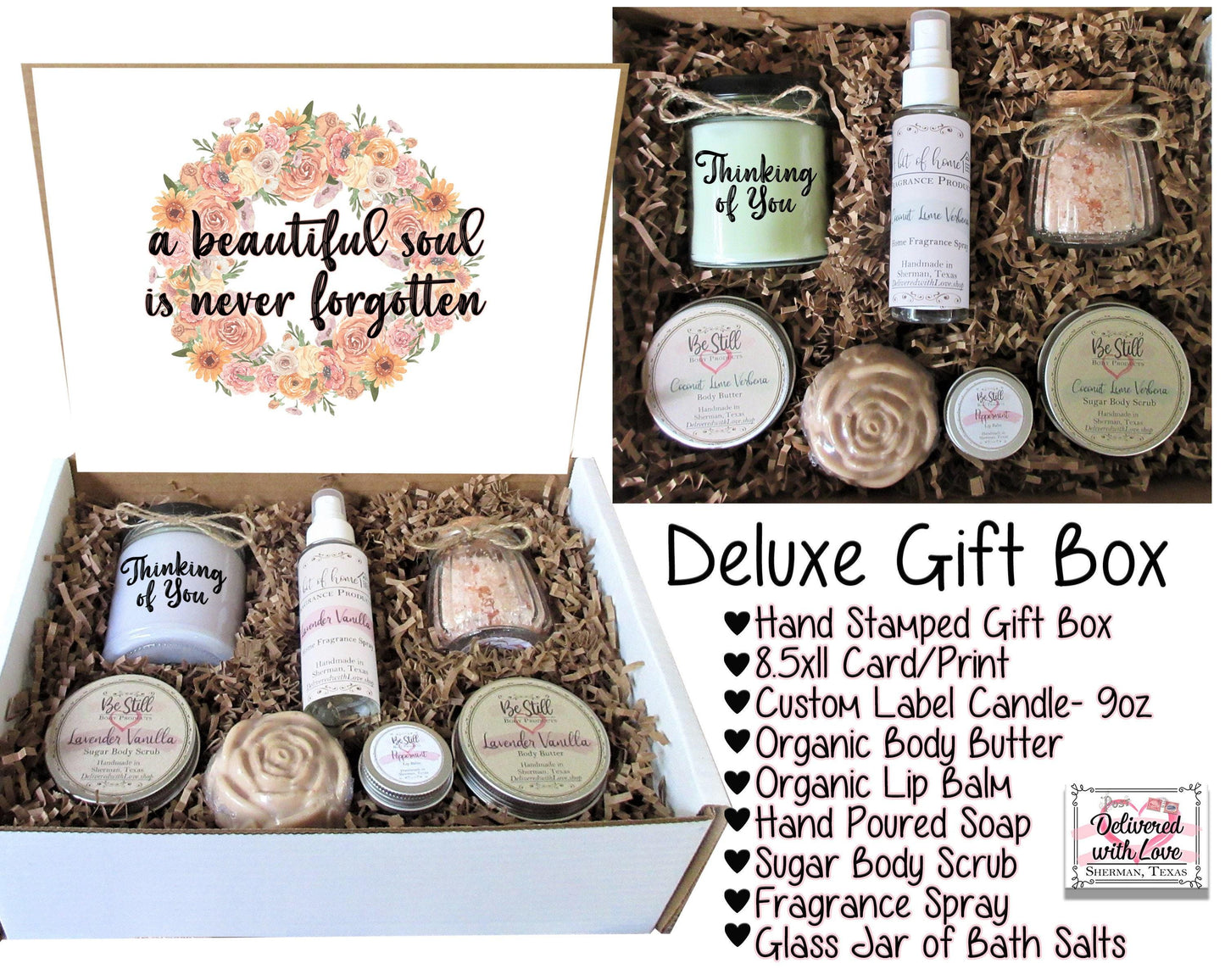 Sympathy Gift Box | Personalized Gift Box | Self Care Gift Box | Grief Care Package | Bereavement, Condolences, Thinking of You